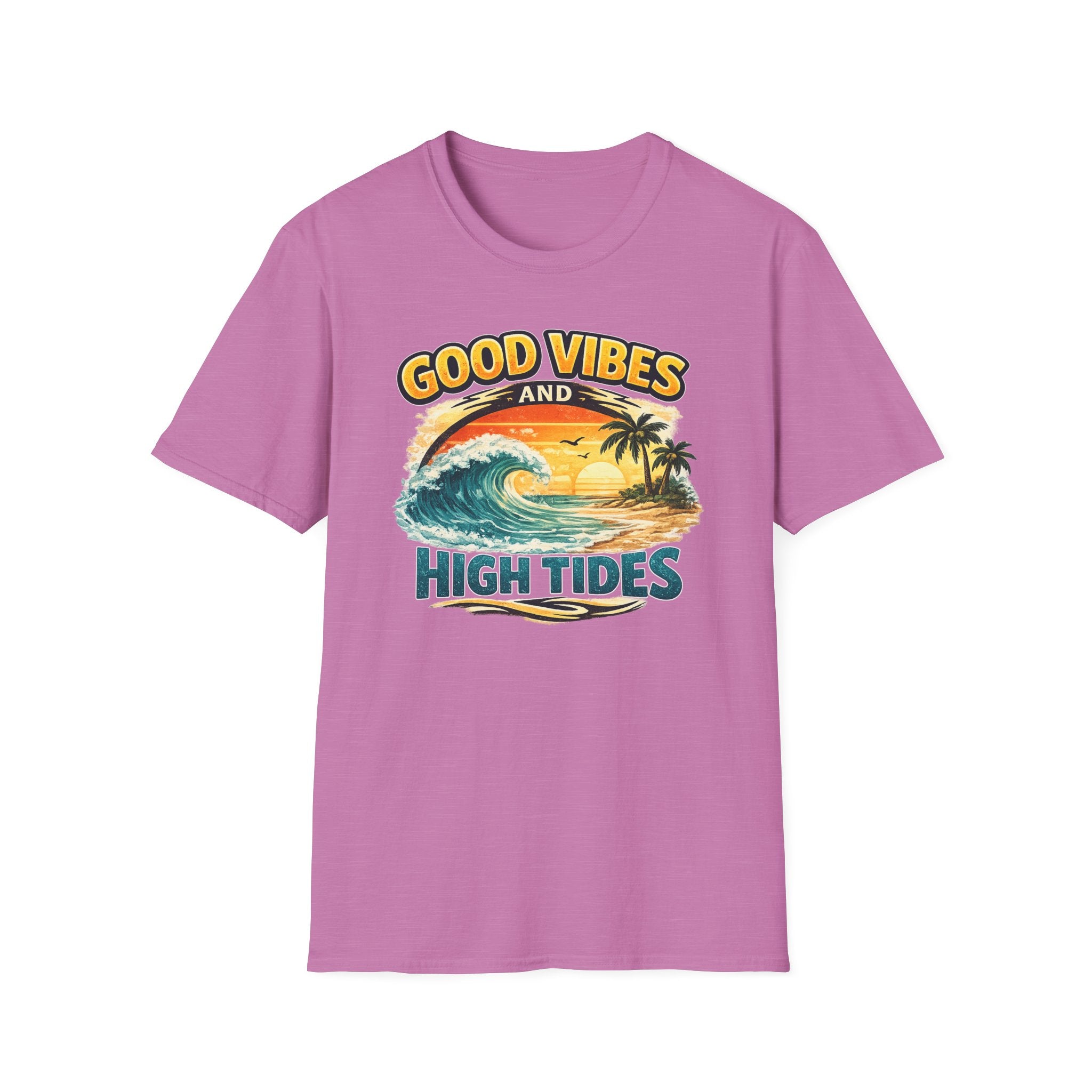 Good Vibes and High Tides T-Shirt — Vintage Beach Surf Tee