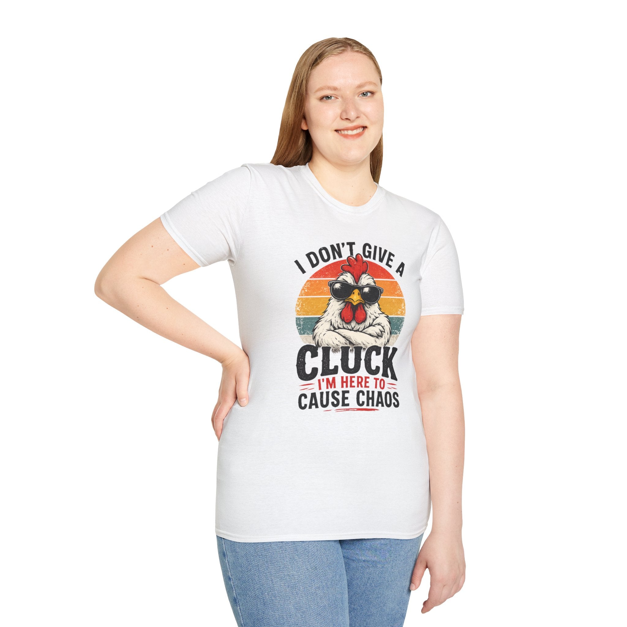 Chicken Tee — "I Don't Give a Cluck" Retro Graphic T-Shirt