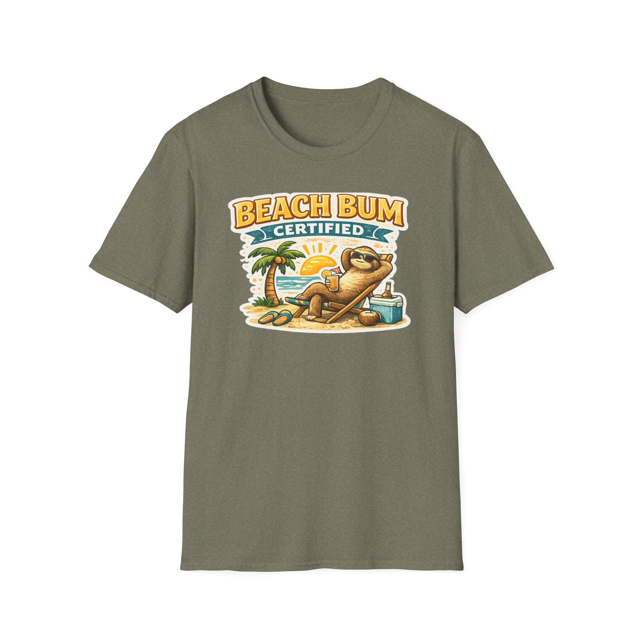 Beach Bum Certified T-Shirt — Retro Tropical Vacation Tee