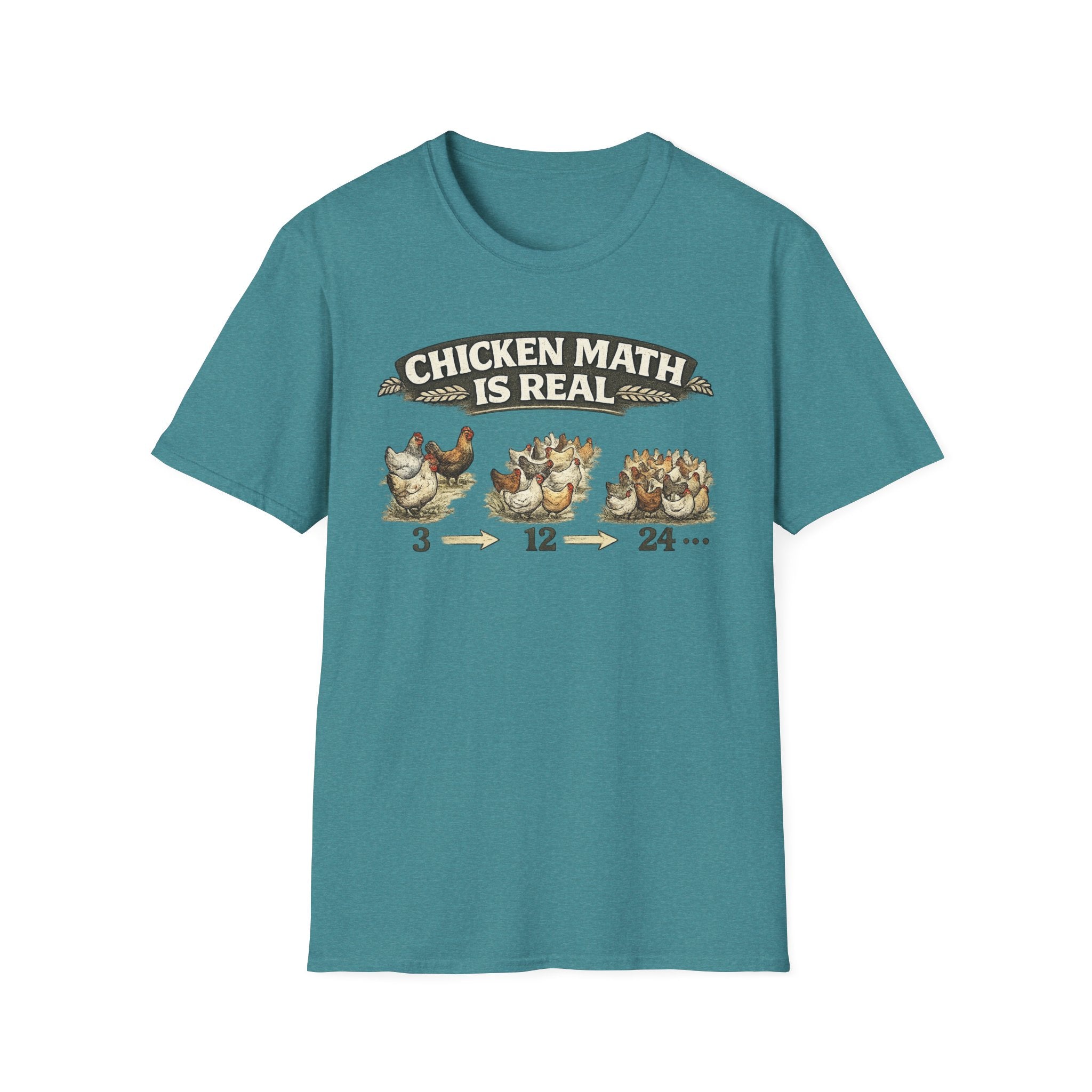 Chicken Math Is Real T-Shirt — Funny Farm Life Tee for Chicken Keepers