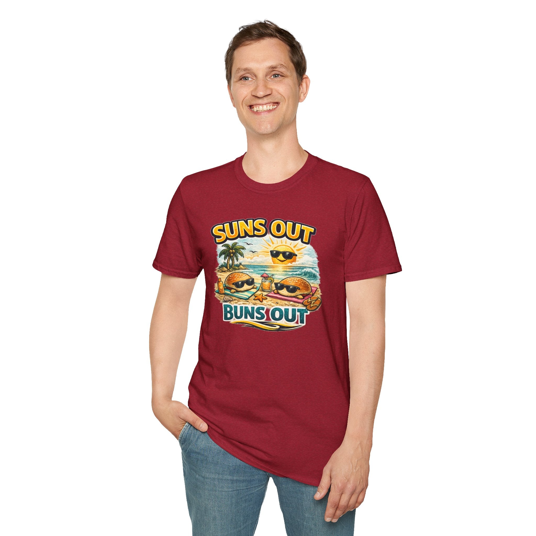 T-Shirt — "Suns Out Buns Out" Beach Vacation Graphic Tee
