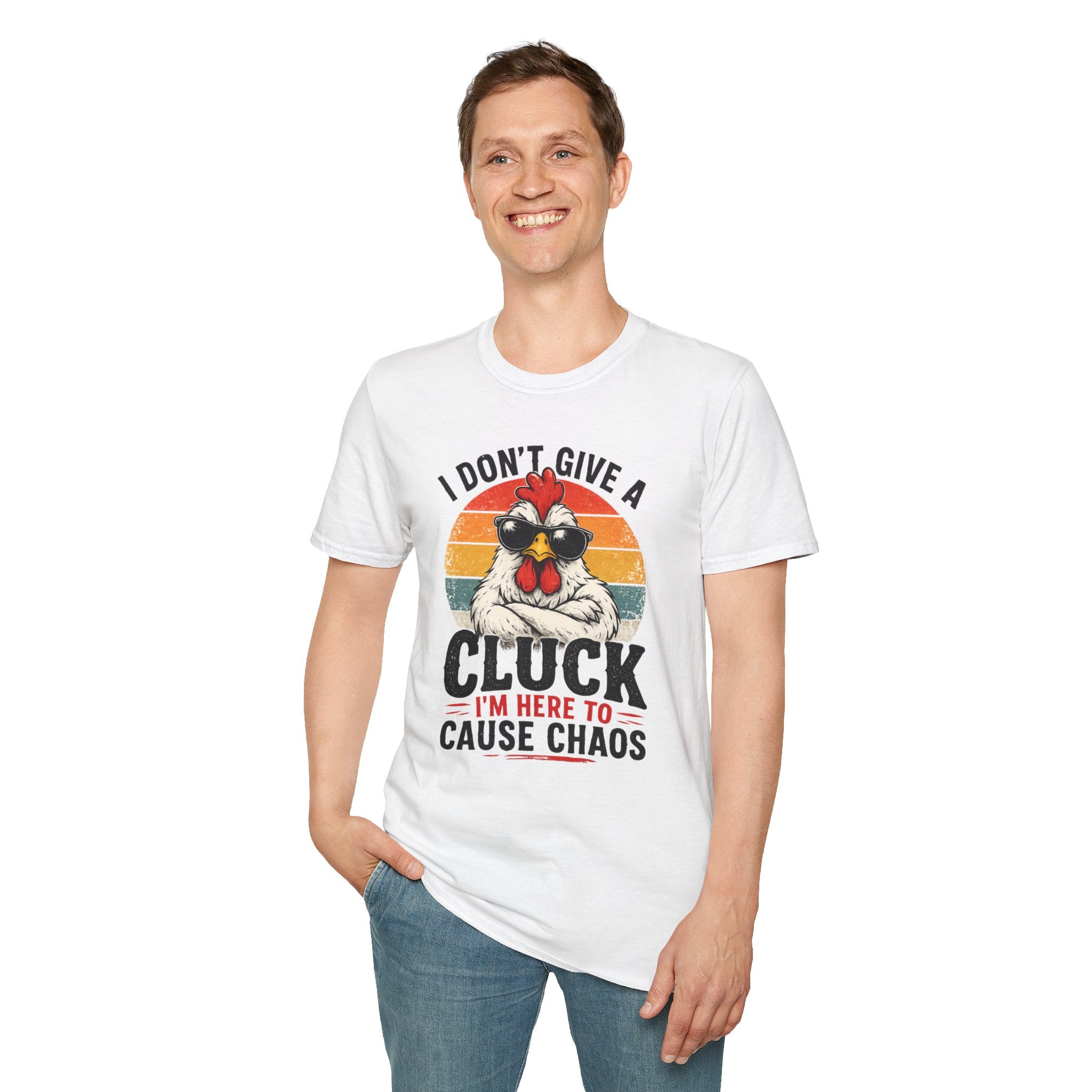 Chicken Tee — "I Don't Give a Cluck" Retro Graphic T-Shirt