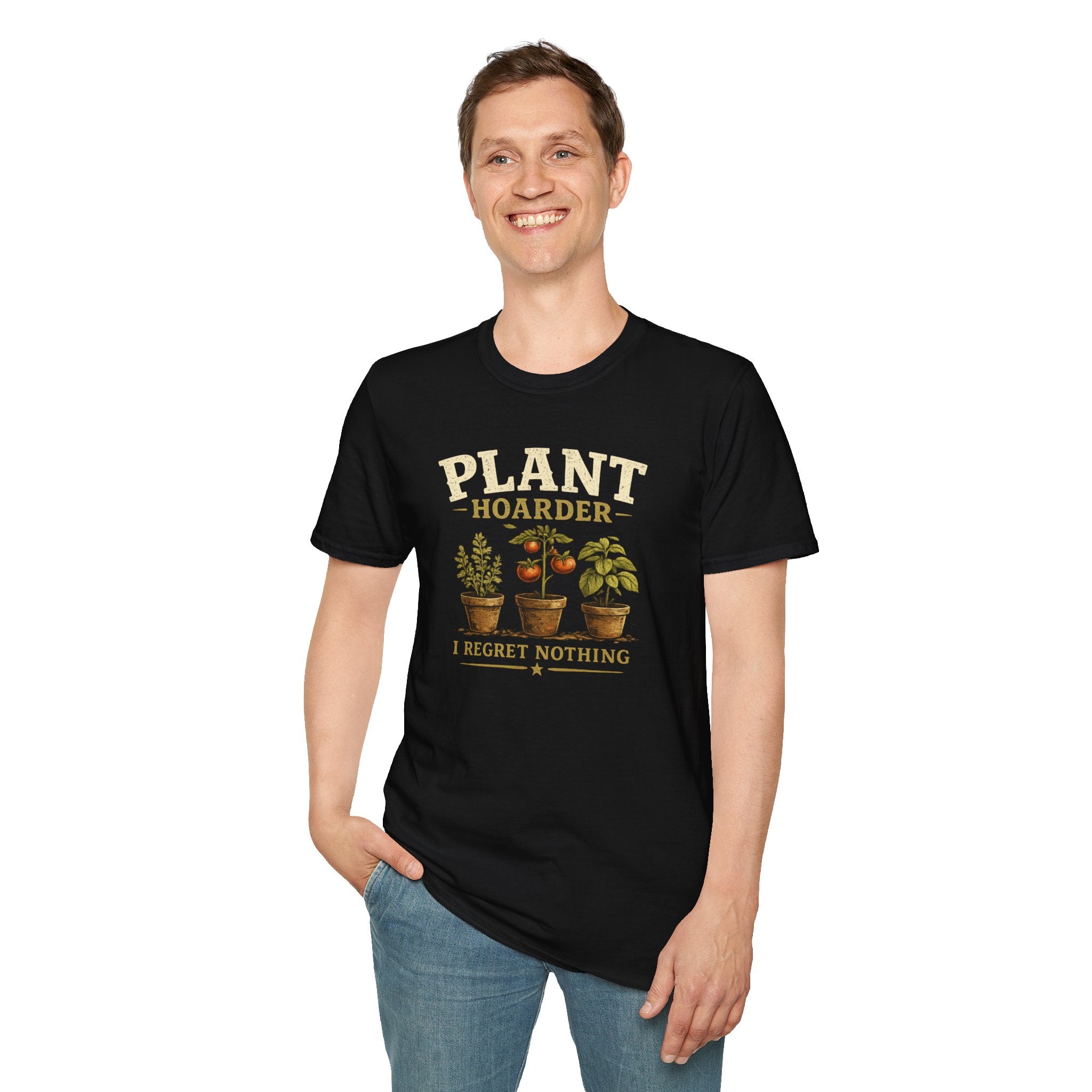 Plant Hoarder T-Shirt — I Regret Nothing Vintage Plant Lover Tee