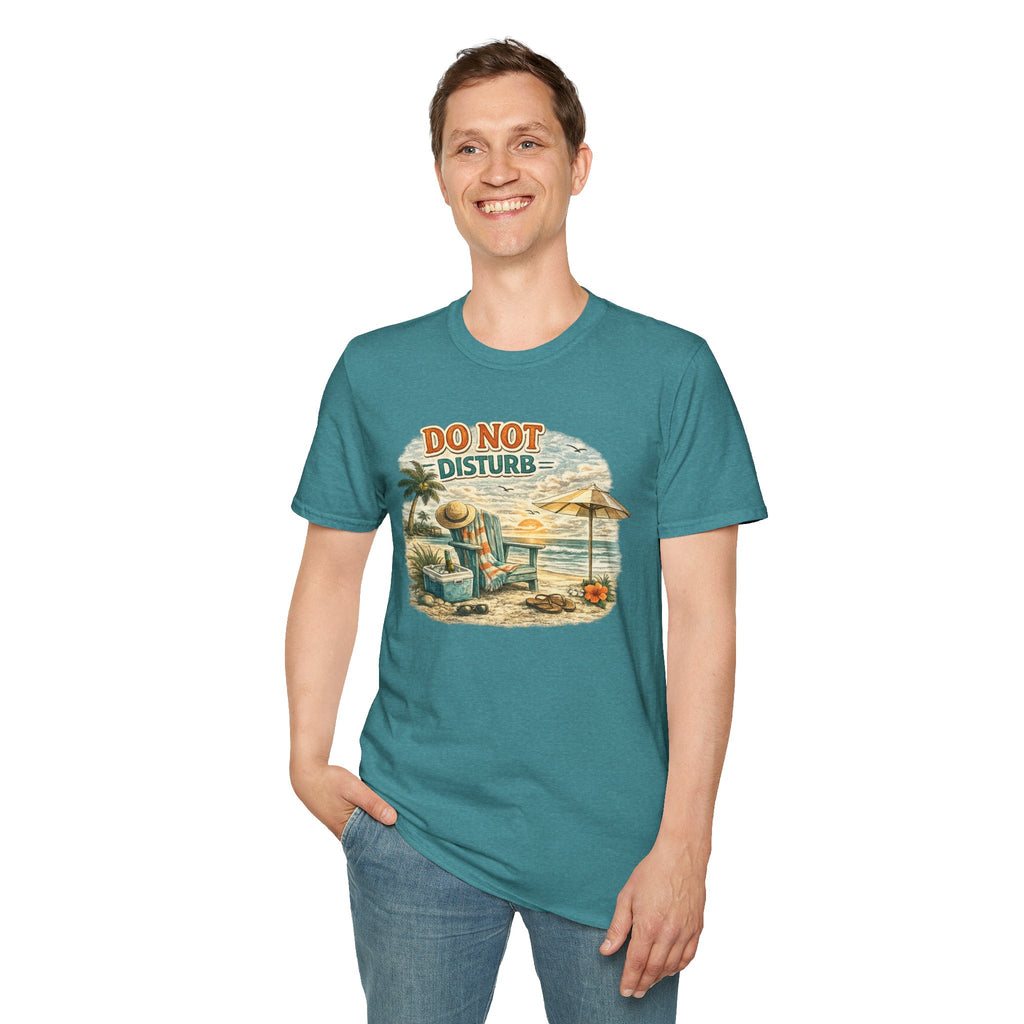 Do Not Disturb Beach T-Shirt — Vintage Sunset Relaxation Tee