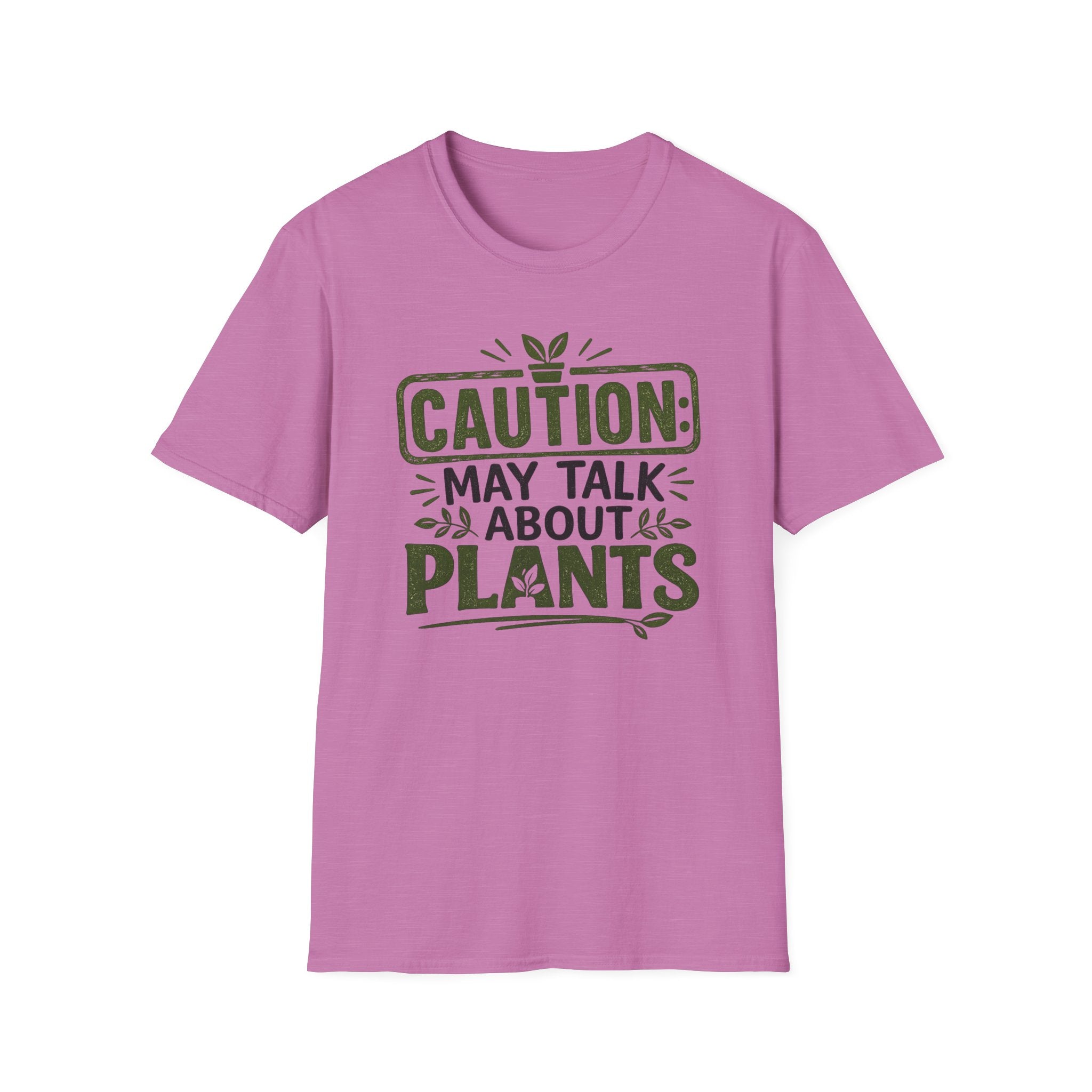 Plant Lover T‑Shirt — "Caution: May Talk About Plants" Botanical Graphic Tee