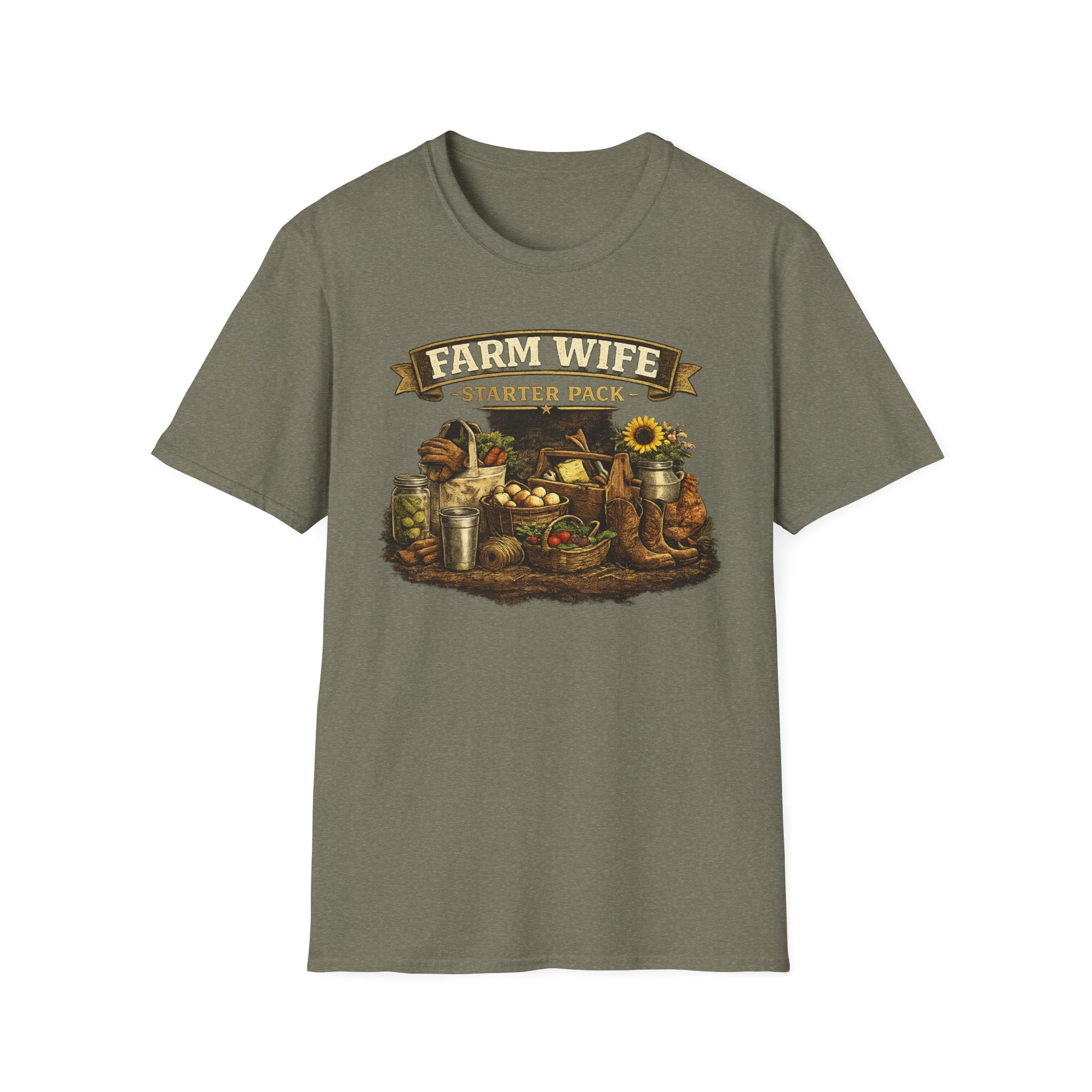 Farm Wife Starter Pack T-Shirt — Rustic Country Farming Tee for Women