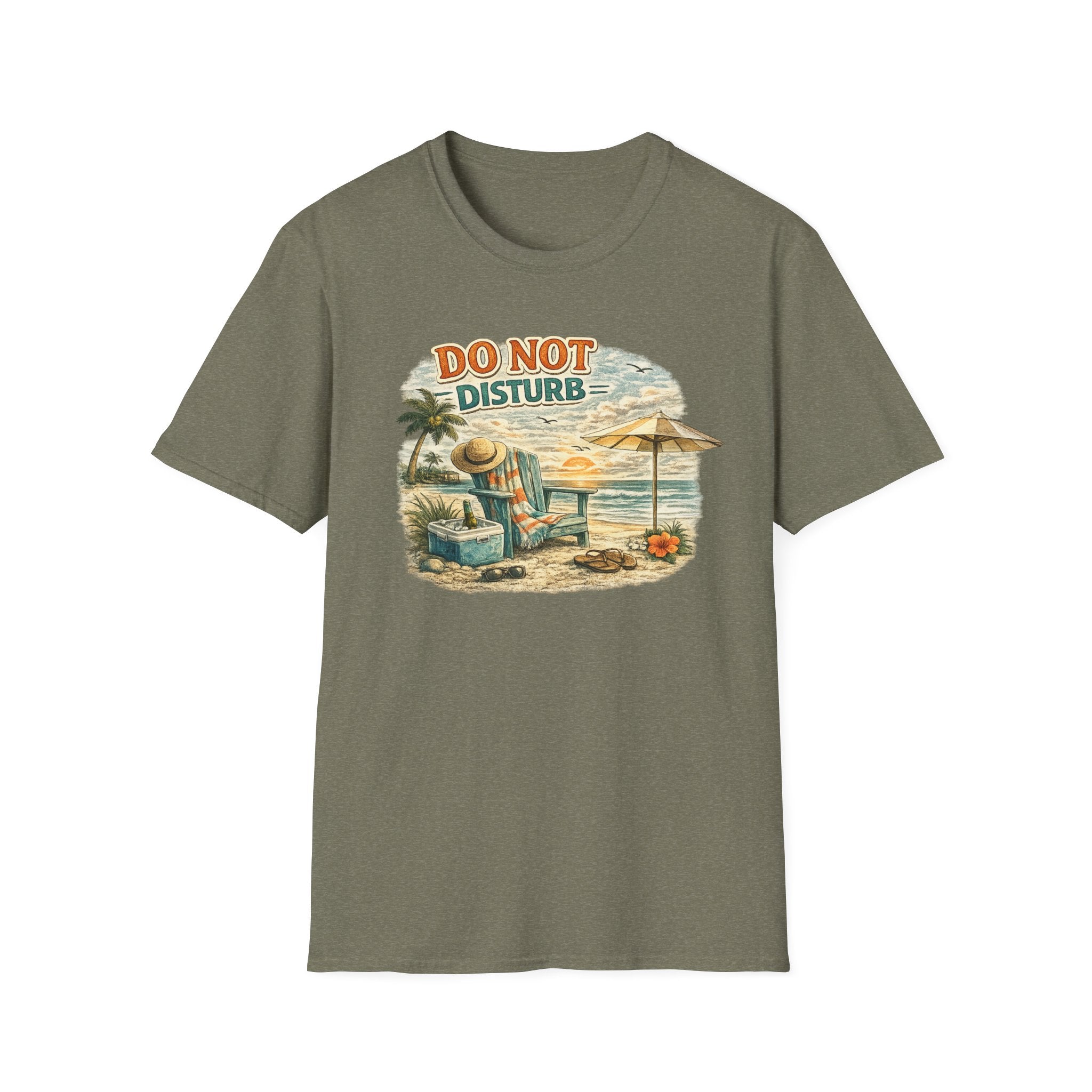 Do Not Disturb Beach T-Shirt — Vintage Sunset Relaxation Tee