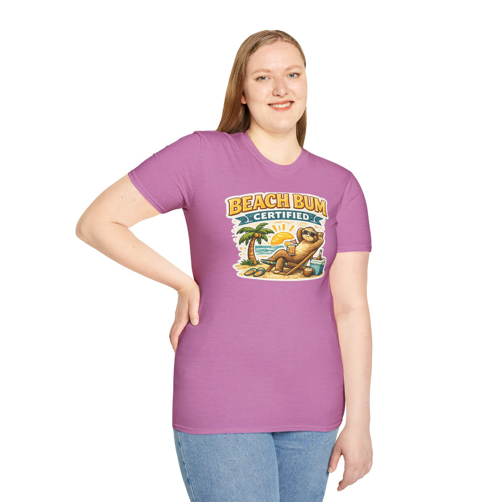 Beach Bum Certified T-Shirt — Retro Tropical Vacation Tee