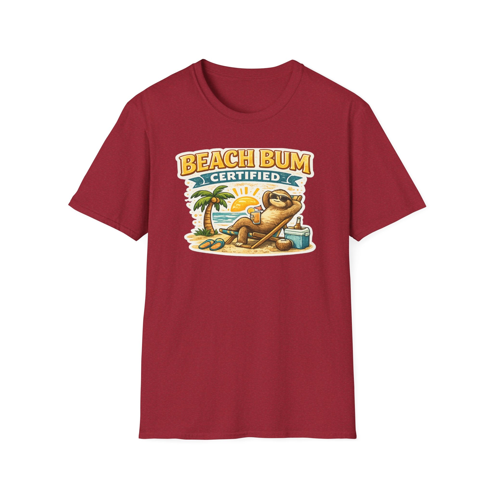 Beach Bum Certified T-Shirt — Retro Tropical Vacation Tee
