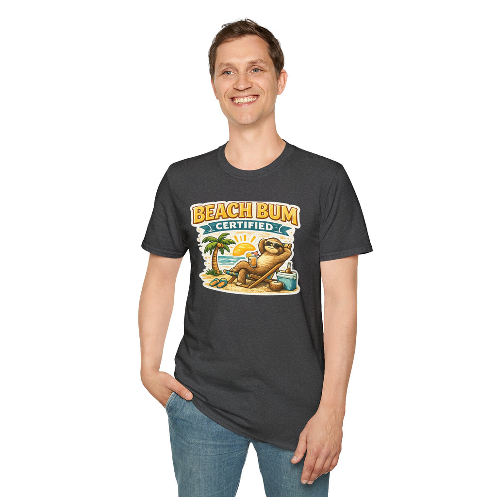 Beach Bum Certified T-Shirt — Retro Tropical Vacation Tee