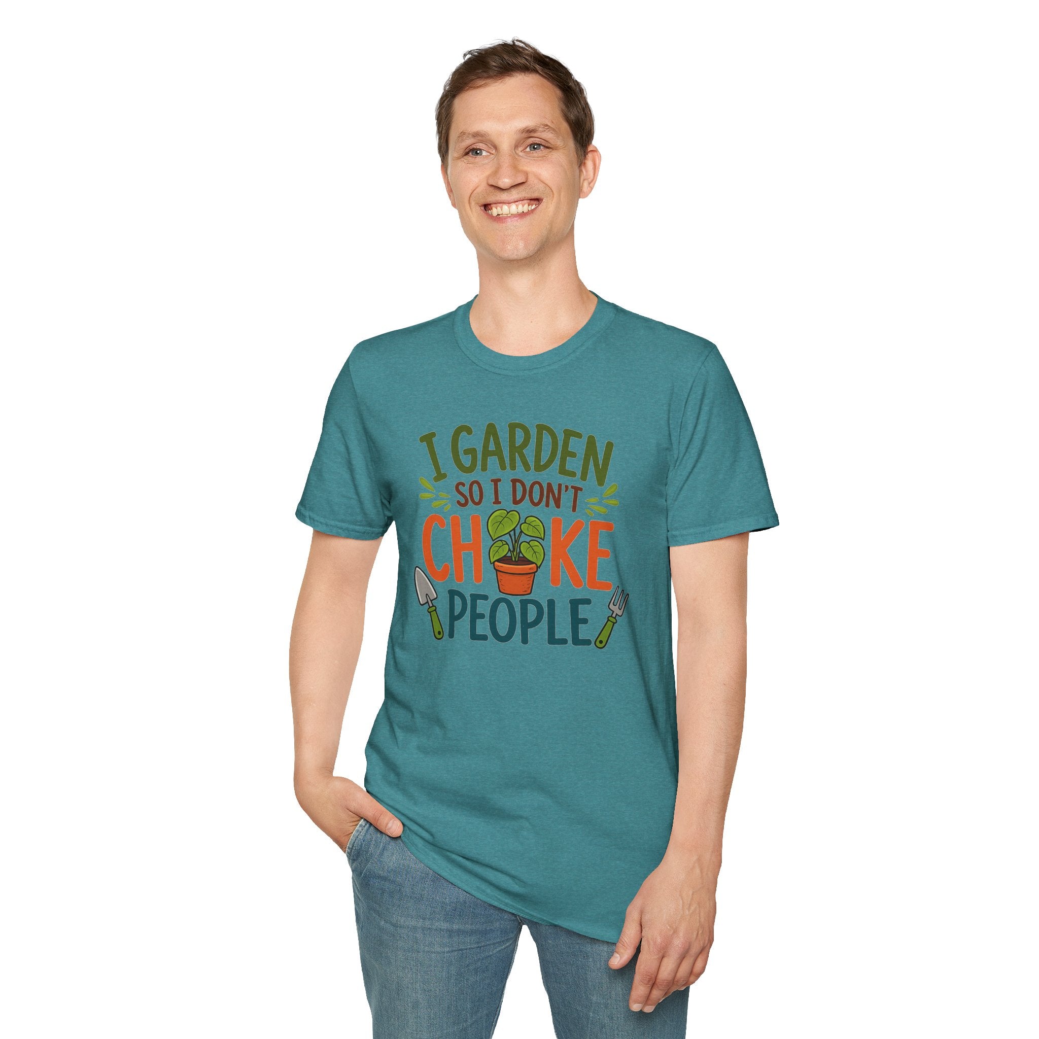 Gardening T-Shirt — "I Garden So I Don’t Choke People" Funny Plant Lover Tee