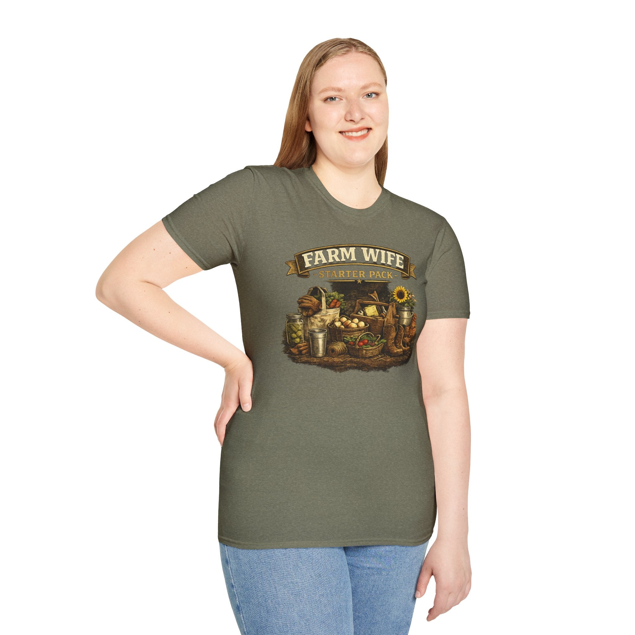 Farm Wife Starter Pack T-Shirt — Rustic Country Farming Tee for Women