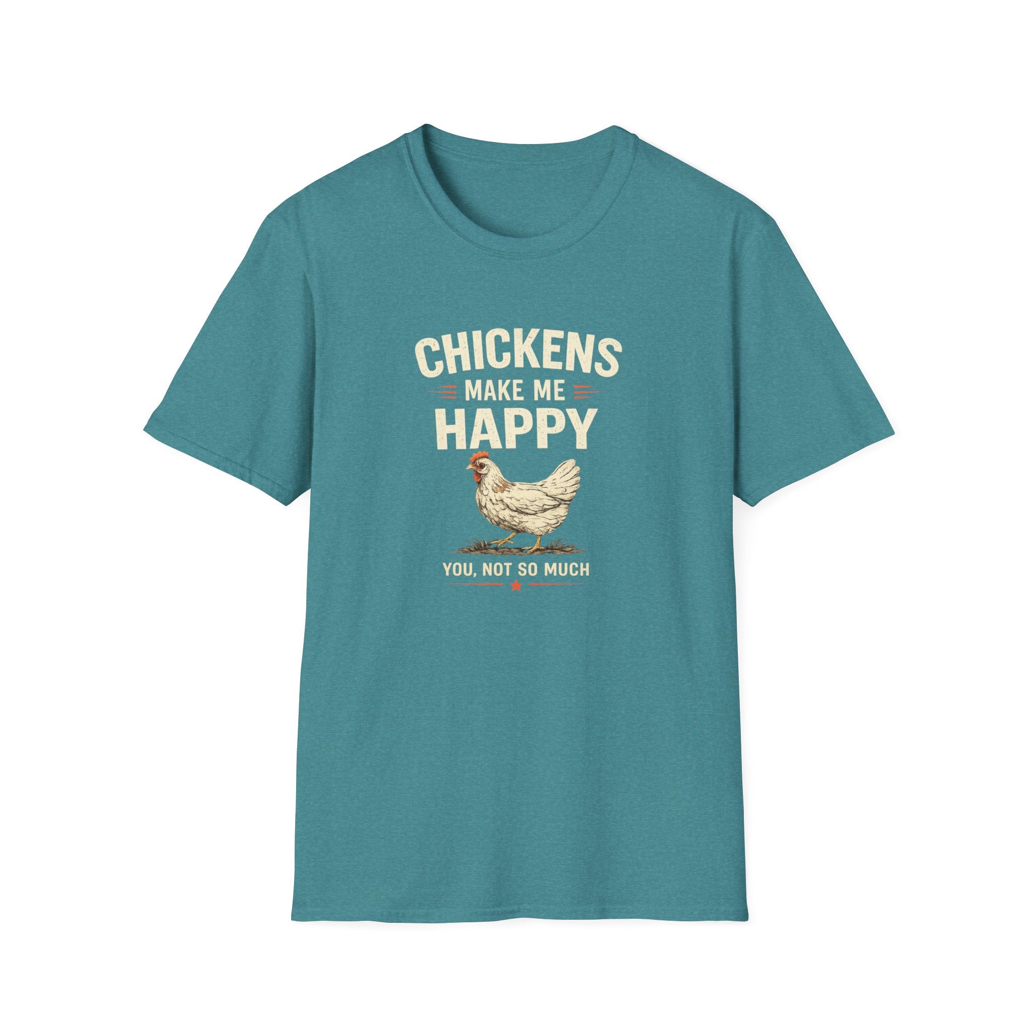 Chickens Make Me Happy T‑Shirt — Funny Chicken Lover Farm Animal Tee