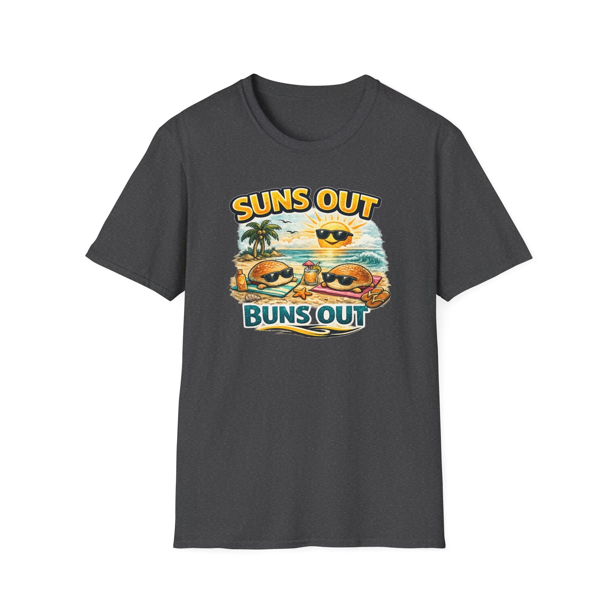 T-Shirt — "Suns Out Buns Out" Beach Vacation Graphic Tee