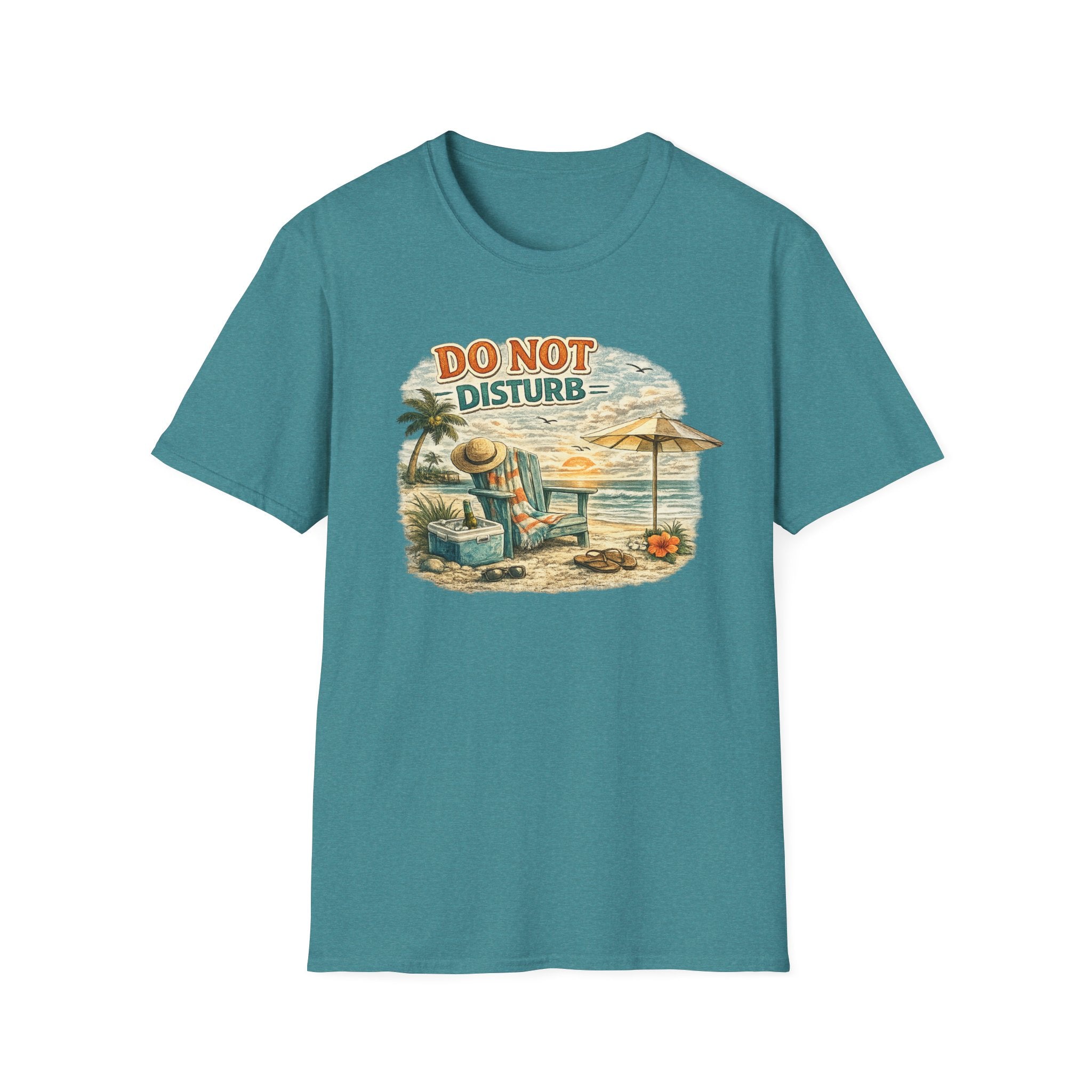 Do Not Disturb Beach T-Shirt — Vintage Sunset Relaxation Tee