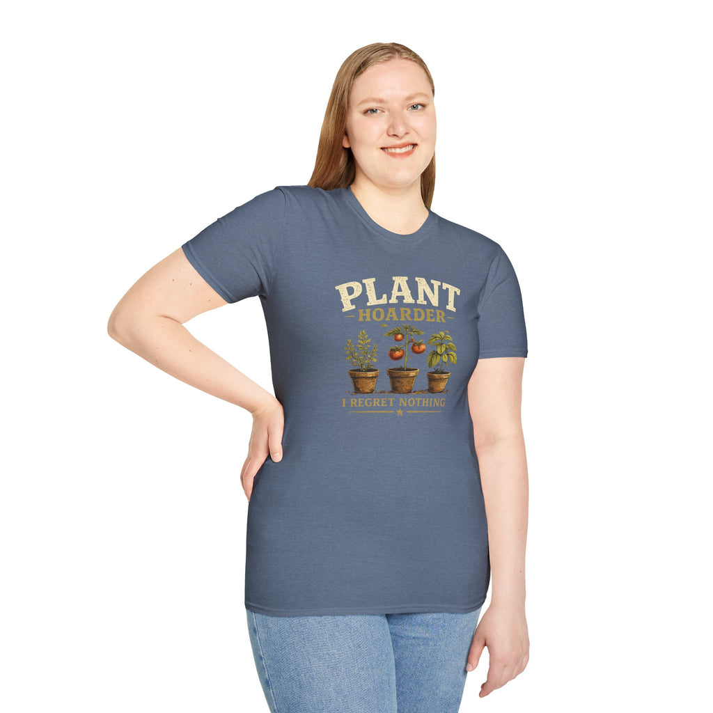 Plant Hoarder T-Shirt — I Regret Nothing Vintage Plant Lover Tee
