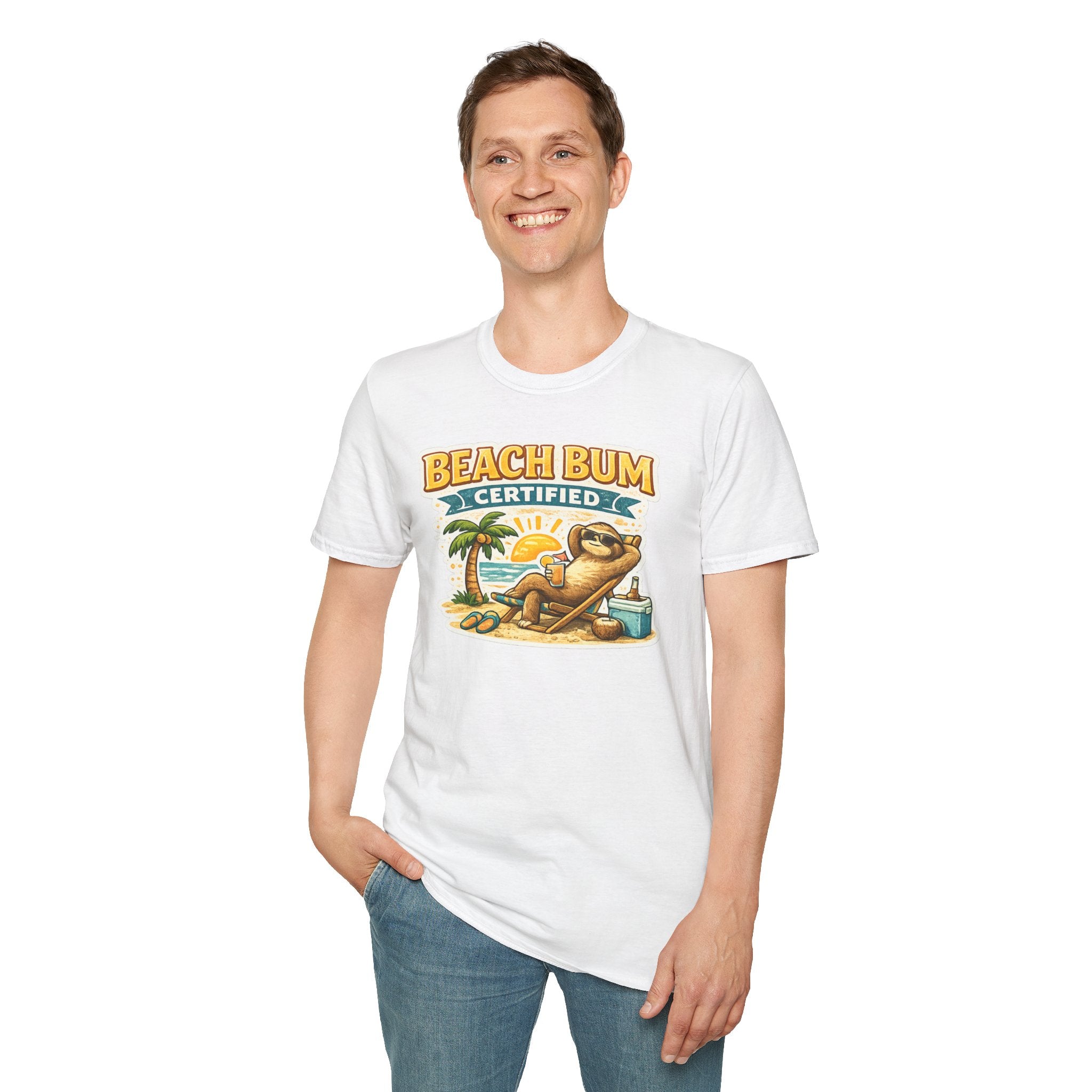 Beach Bum Certified T-Shirt — Retro Tropical Vacation Tee