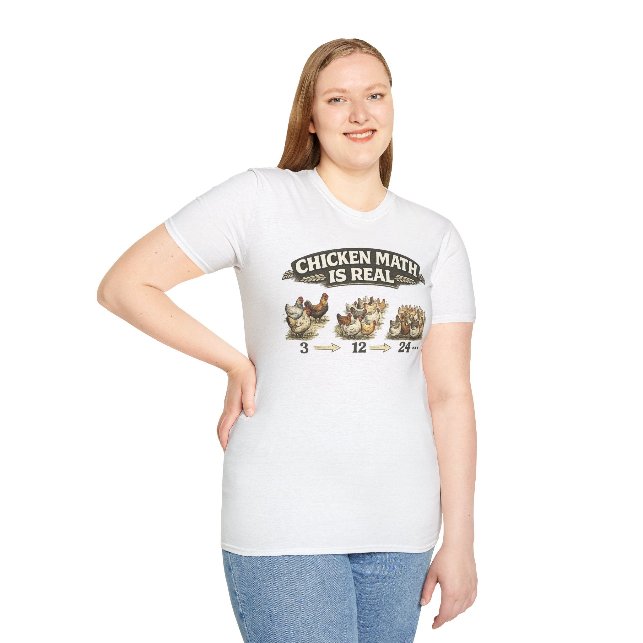 Chicken Math Is Real T-Shirt — Funny Farm Life Tee for Chicken Keepers