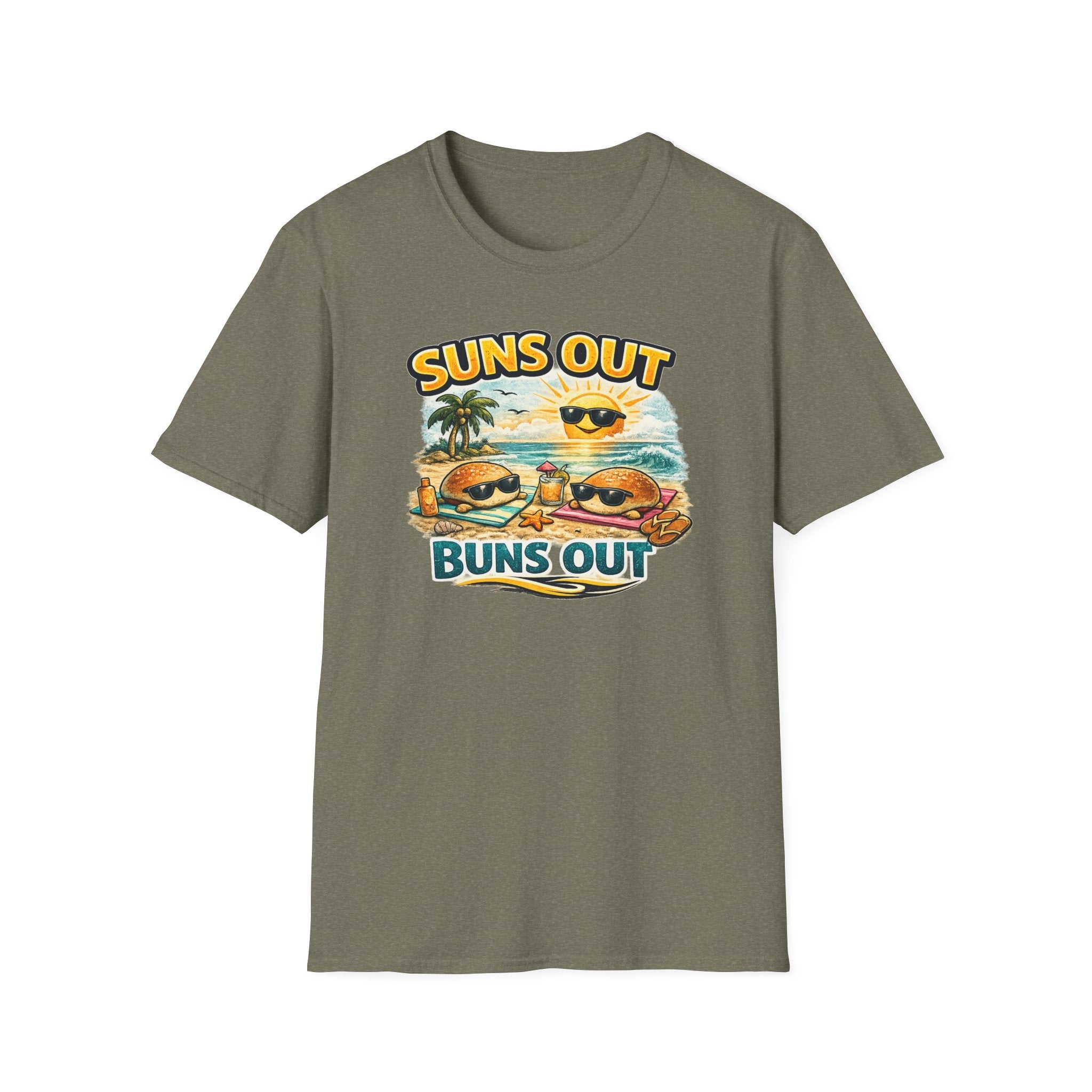 T-Shirt — "Suns Out Buns Out" Beach Vacation Graphic Tee