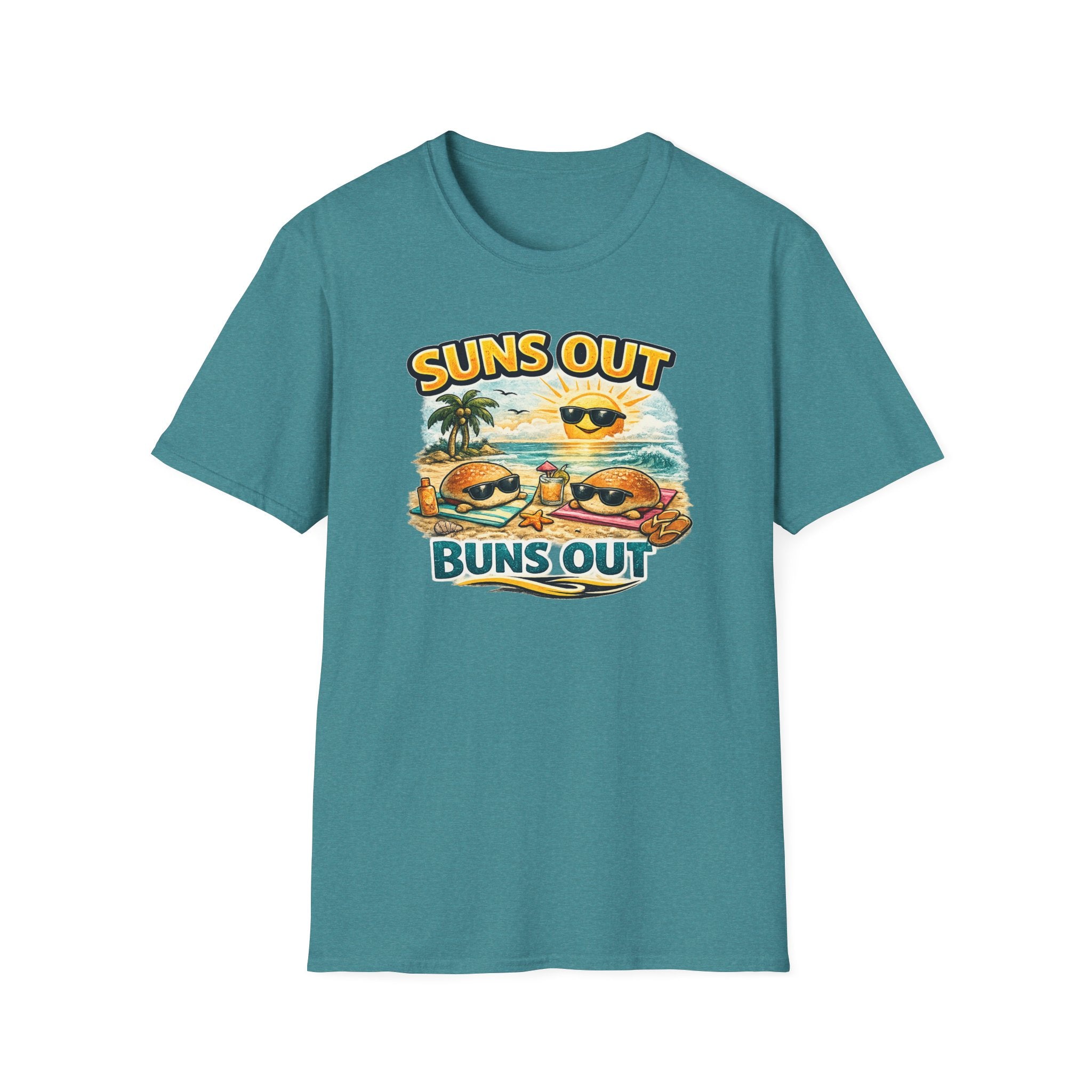 T-Shirt — "Suns Out Buns Out" Beach Vacation Graphic Tee