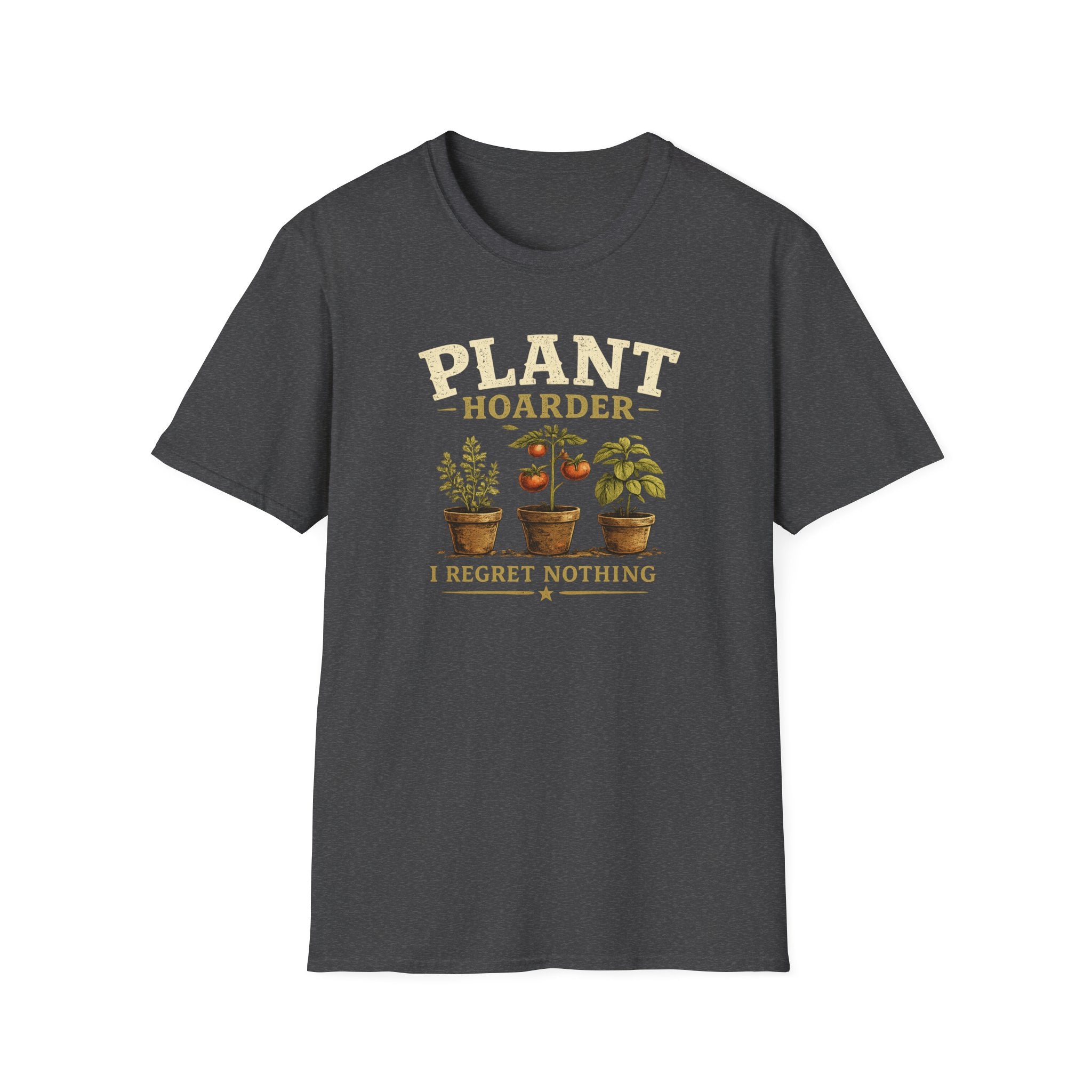 Plant Hoarder T-Shirt — I Regret Nothing Vintage Plant Lover Tee