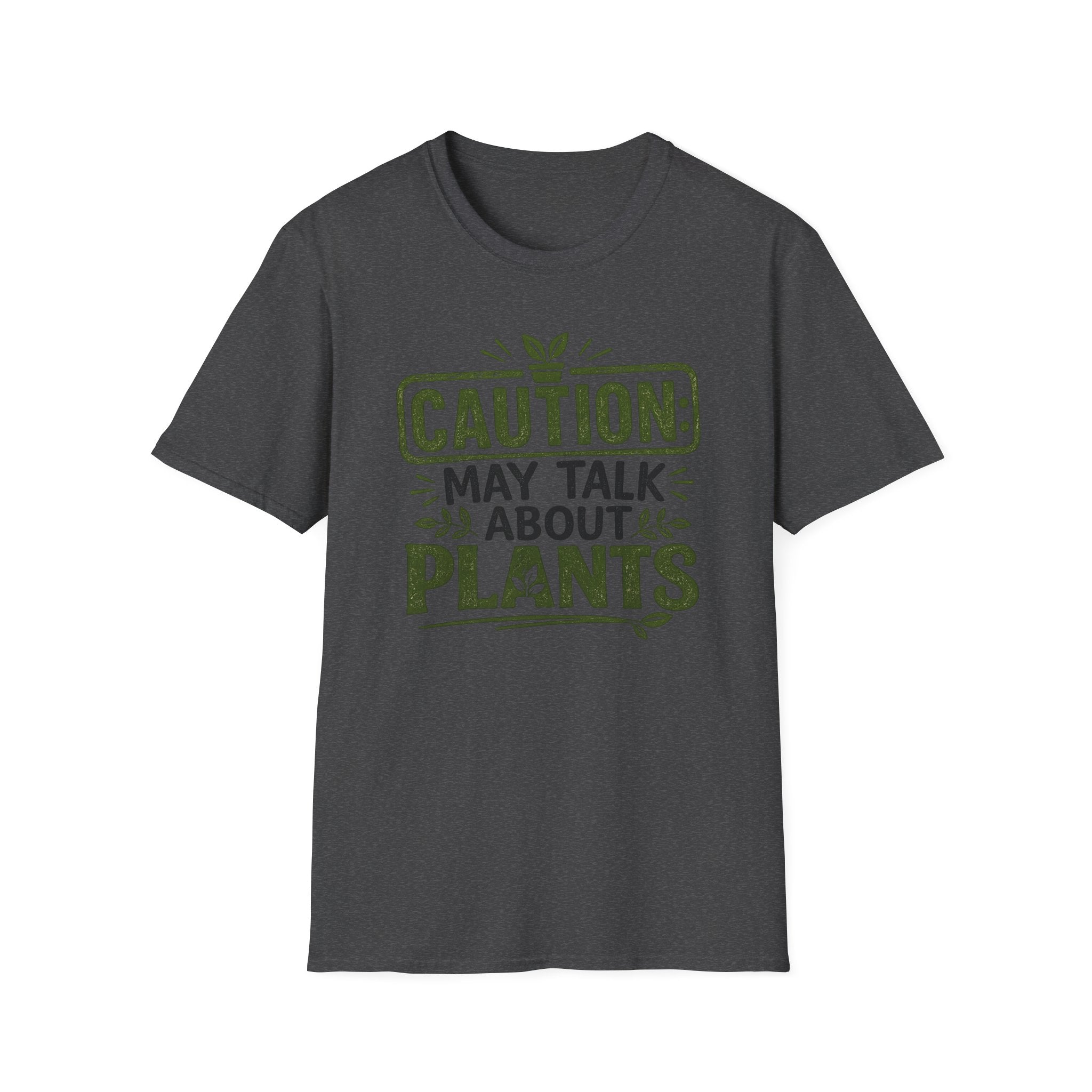 Plant Lover T‑Shirt — "Caution: May Talk About Plants" Botanical Graphic Tee