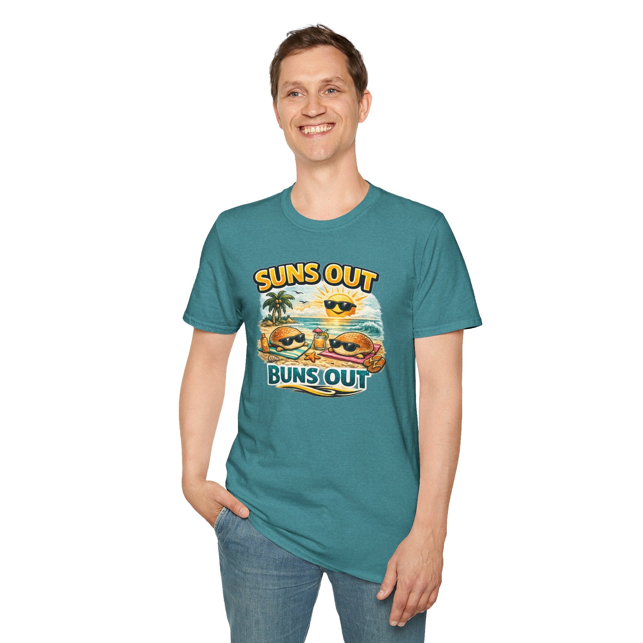 T-Shirt — "Suns Out Buns Out" Beach Vacation Graphic Tee