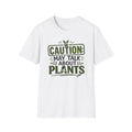Plant Lover T‑Shirt — "Caution: May Talk About Plants" Botanical Graphic Tee