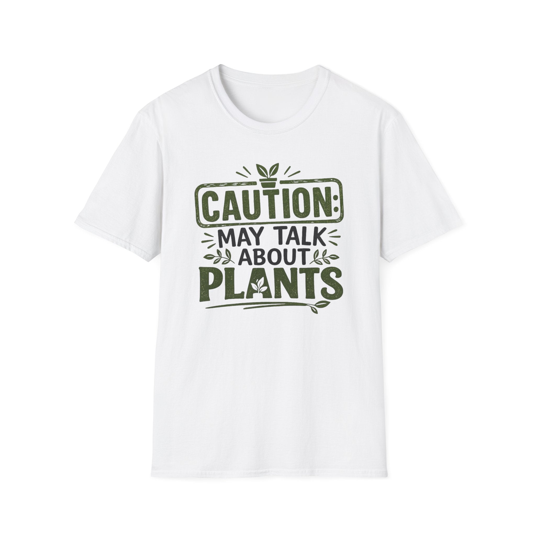 Plant Lover T‑Shirt — "Caution: May Talk About Plants" Botanical Graphic Tee
