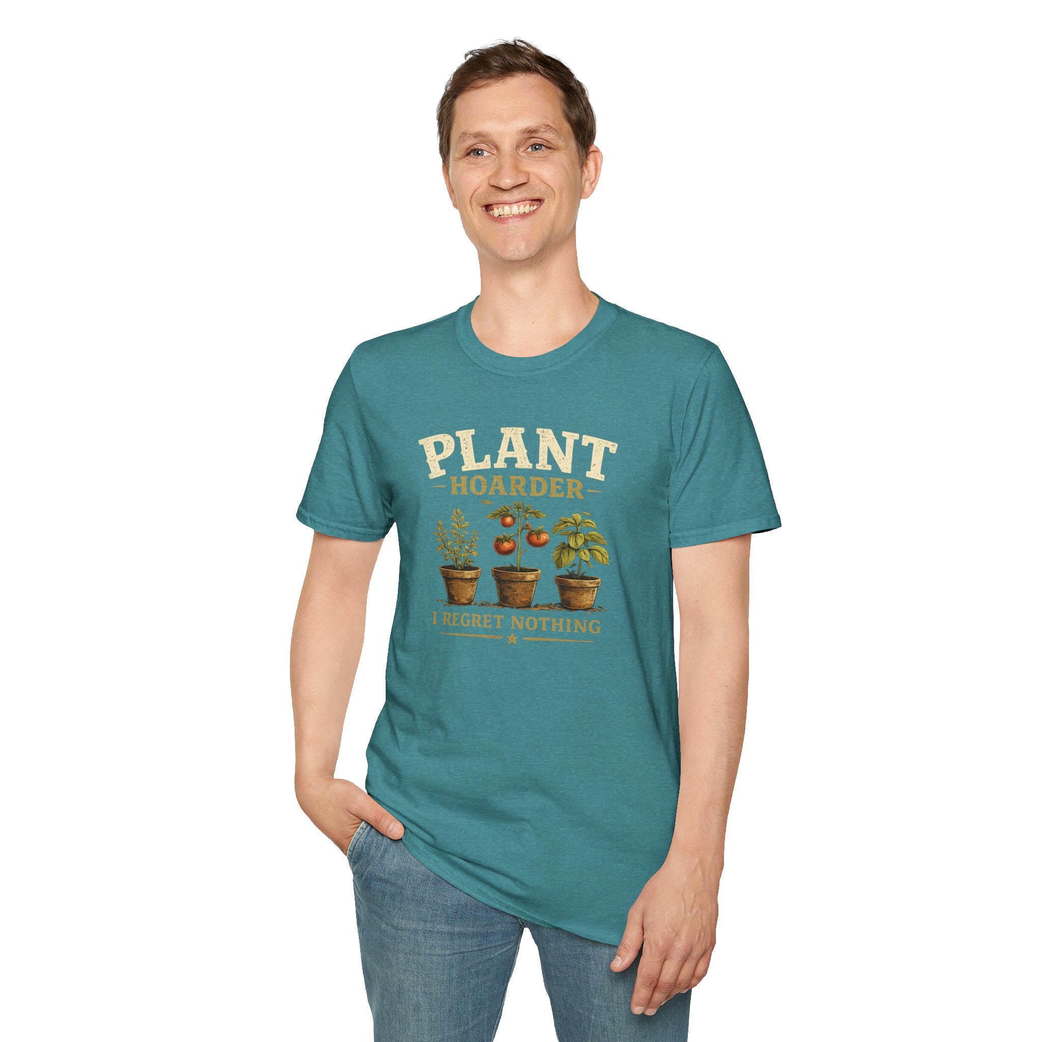 Plant Hoarder T-Shirt — I Regret Nothing Vintage Plant Lover Tee