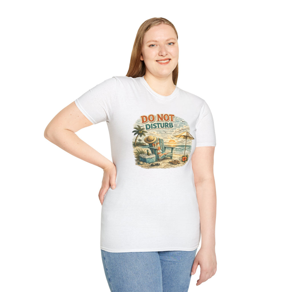 Do Not Disturb Beach T-Shirt — Vintage Sunset Relaxation Tee