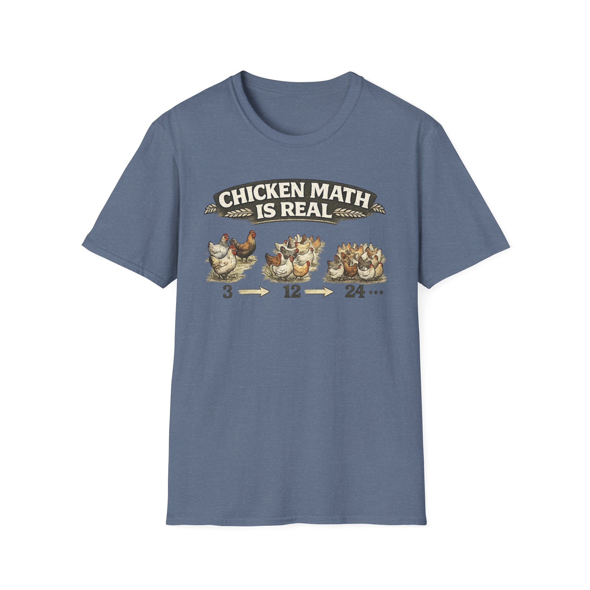 Chicken Math Is Real T-Shirt — Funny Farm Life Tee for Chicken Keepers