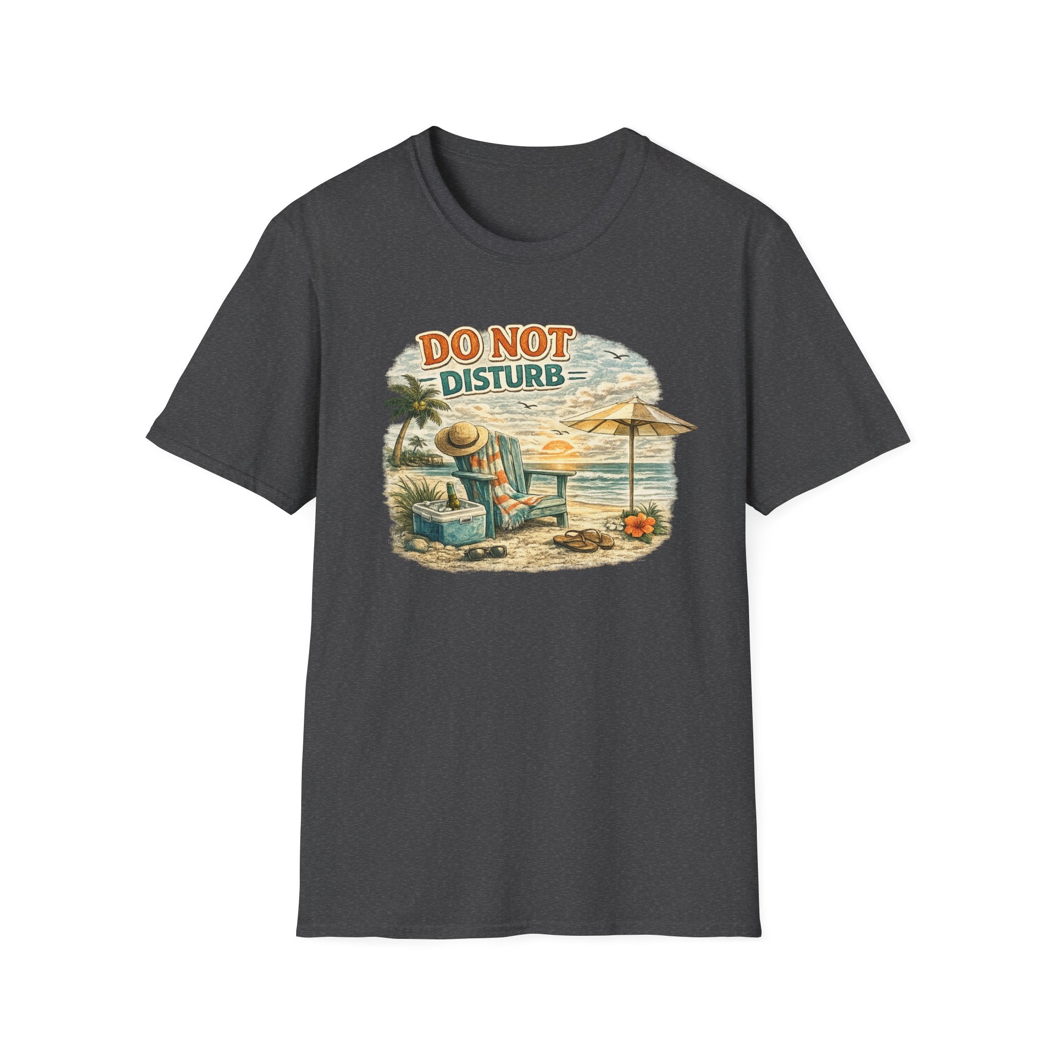 Do Not Disturb Beach T-Shirt — Vintage Sunset Relaxation Tee