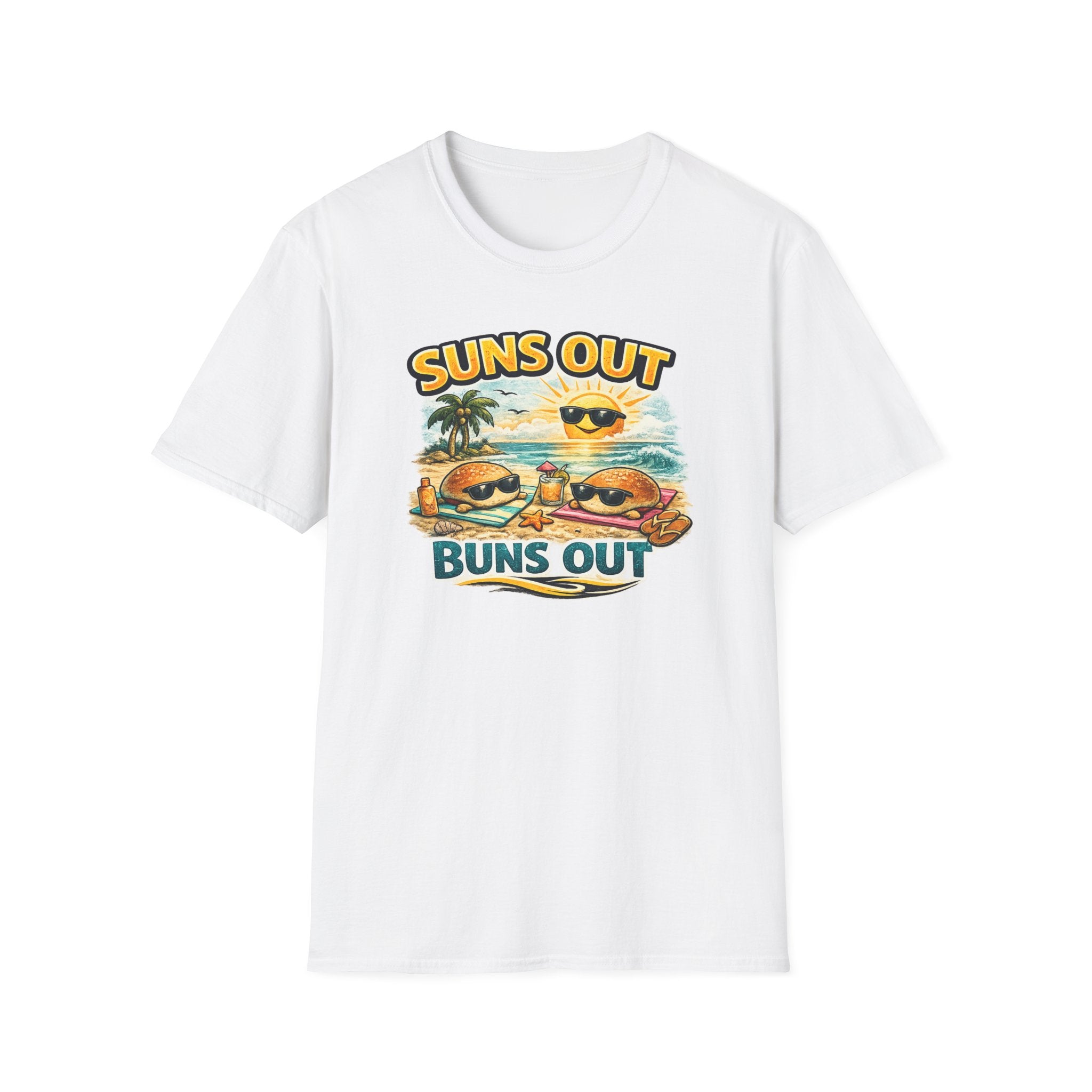 T-Shirt — "Suns Out Buns Out" Beach Vacation Graphic Tee