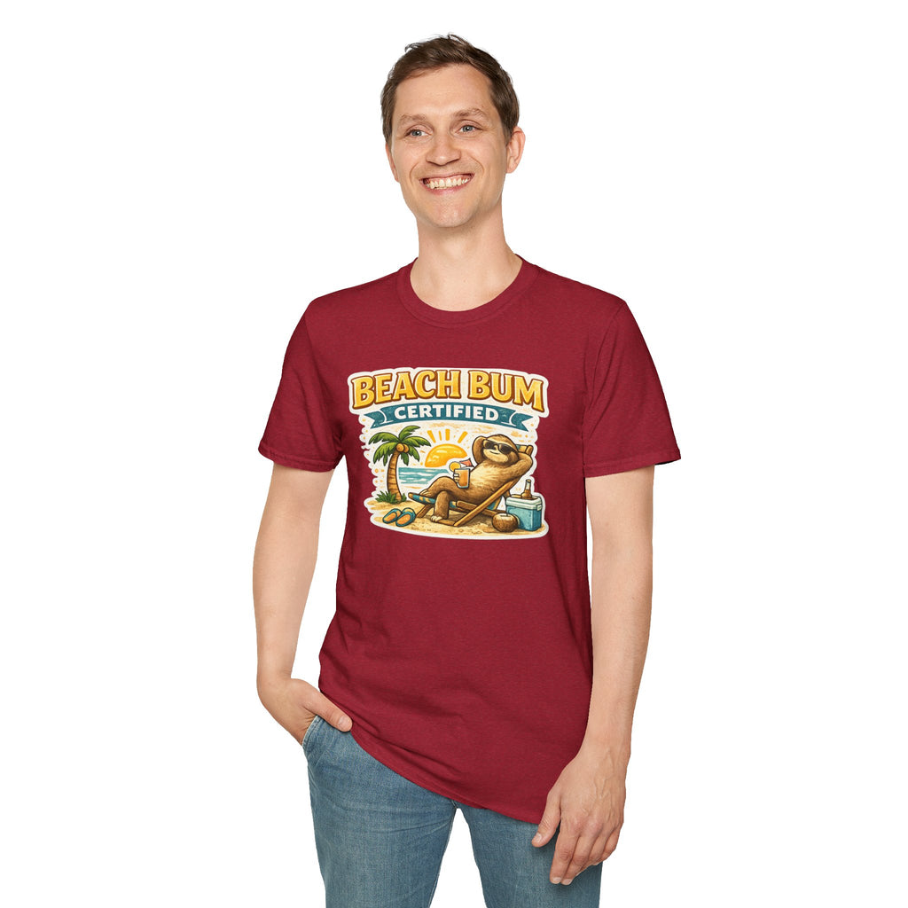 Beach Bum Certified T-Shirt — Retro Tropical Vacation Tee