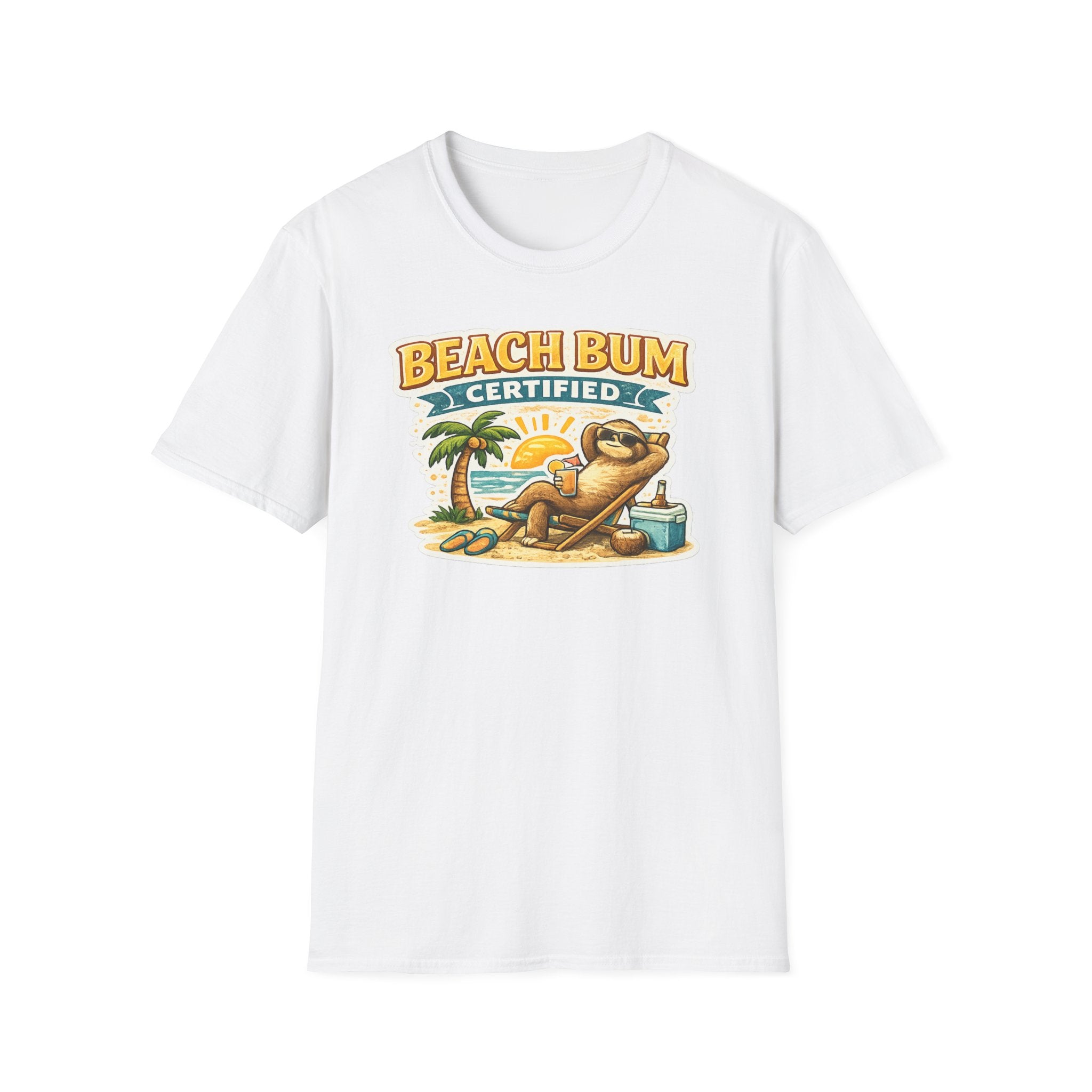Beach Bum Certified T-Shirt — Retro Tropical Vacation Tee