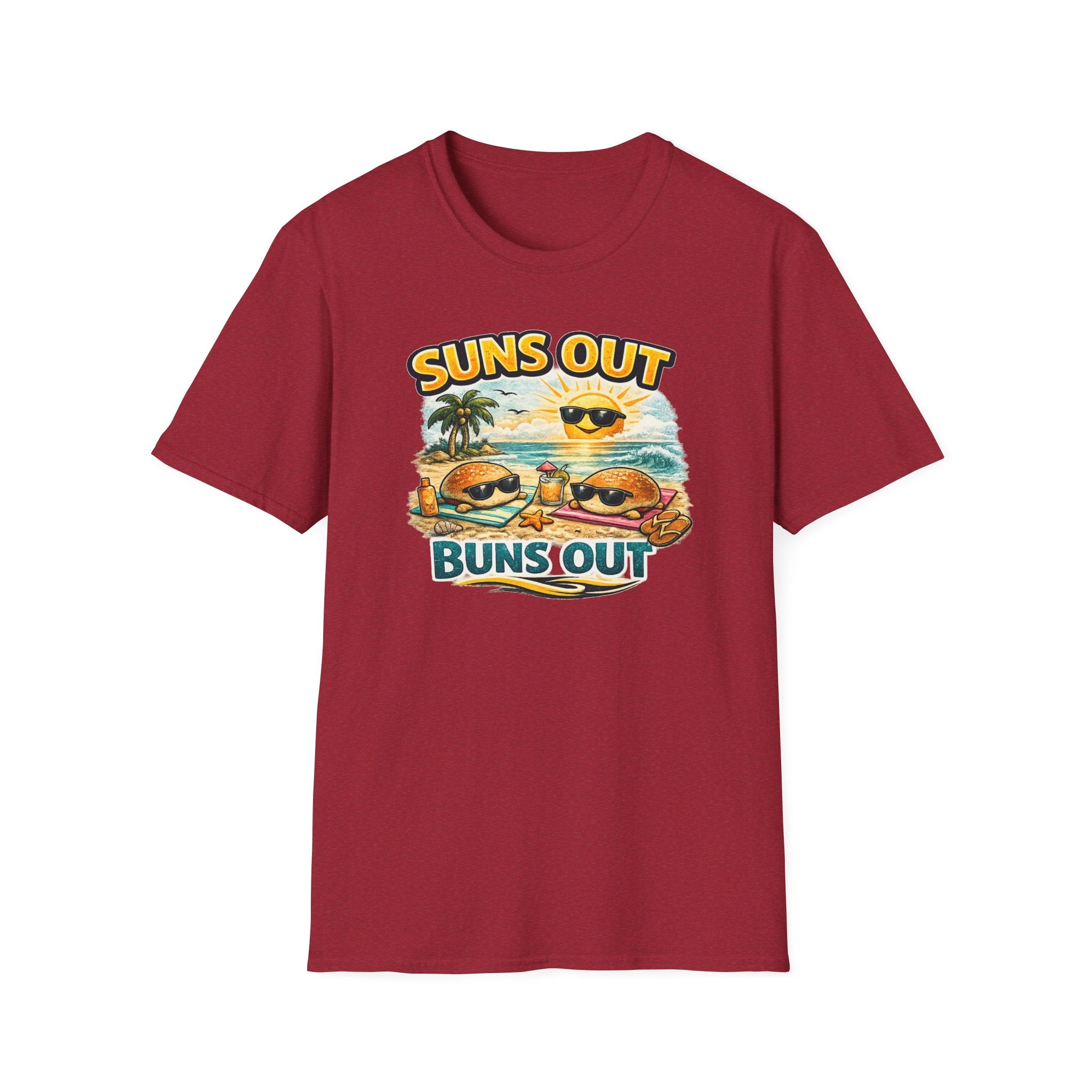 T-Shirt — "Suns Out Buns Out" Beach Vacation Graphic Tee