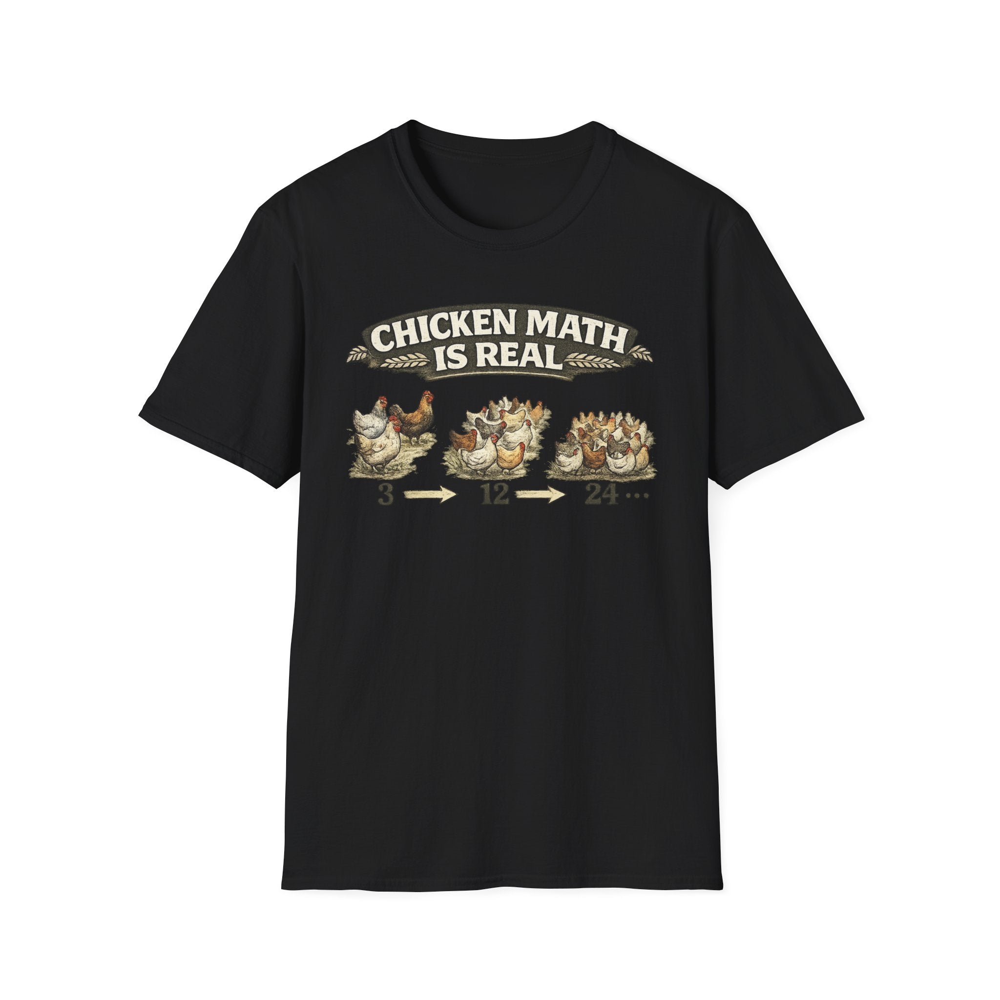 Chicken Math Is Real T-Shirt — Funny Farm Life Tee for Chicken Keepers