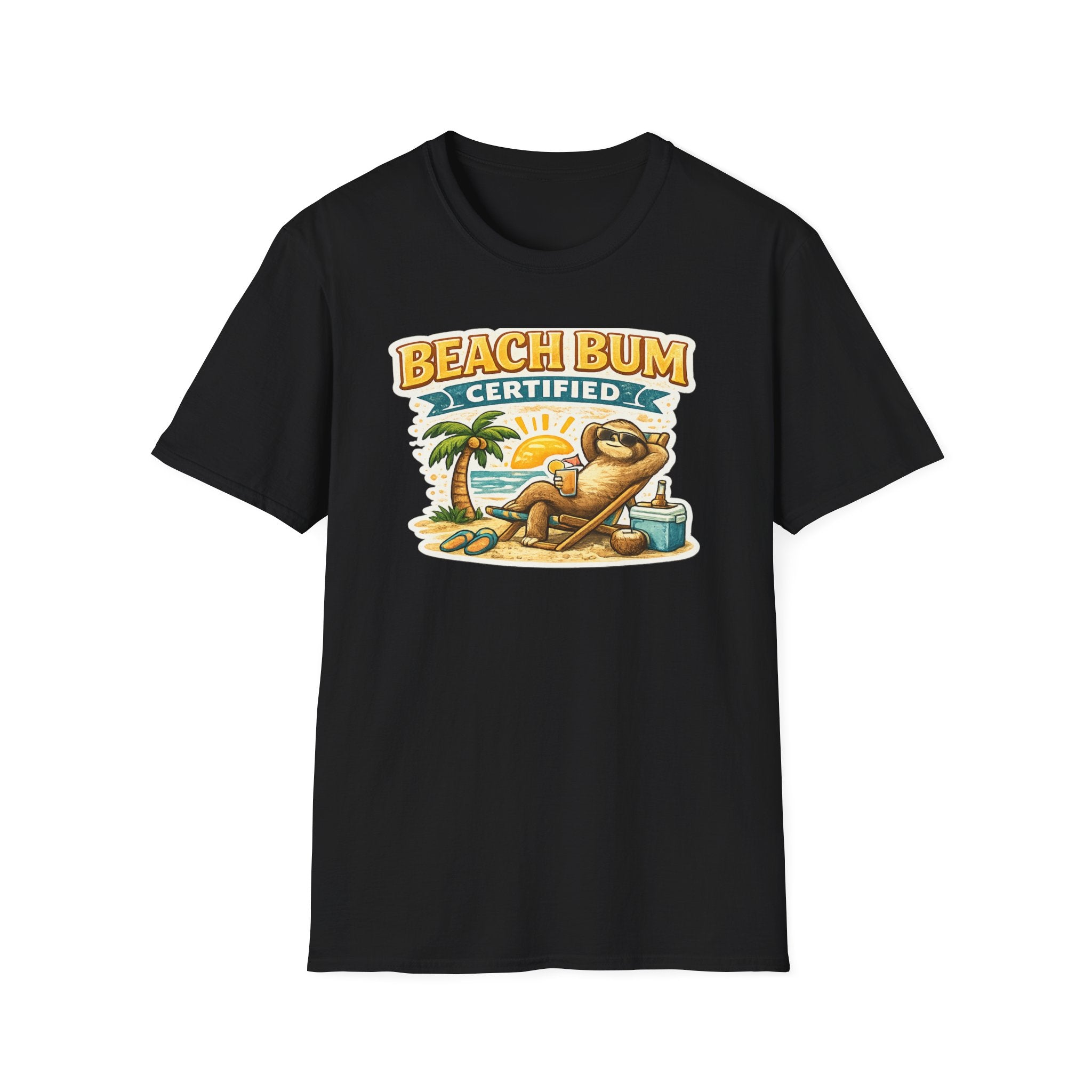Beach Bum Certified T-Shirt — Retro Tropical Vacation Tee