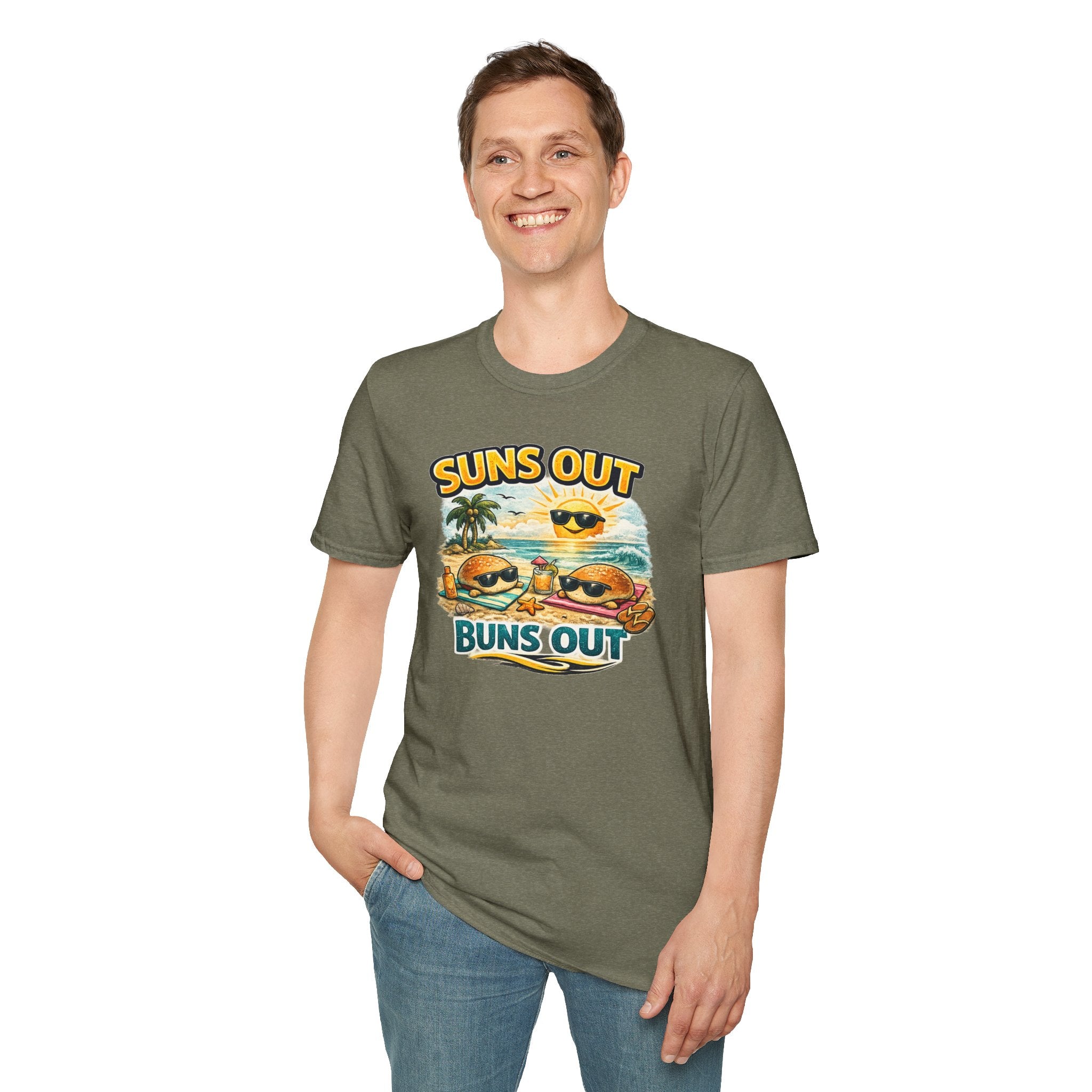 T-Shirt — "Suns Out Buns Out" Beach Vacation Graphic Tee