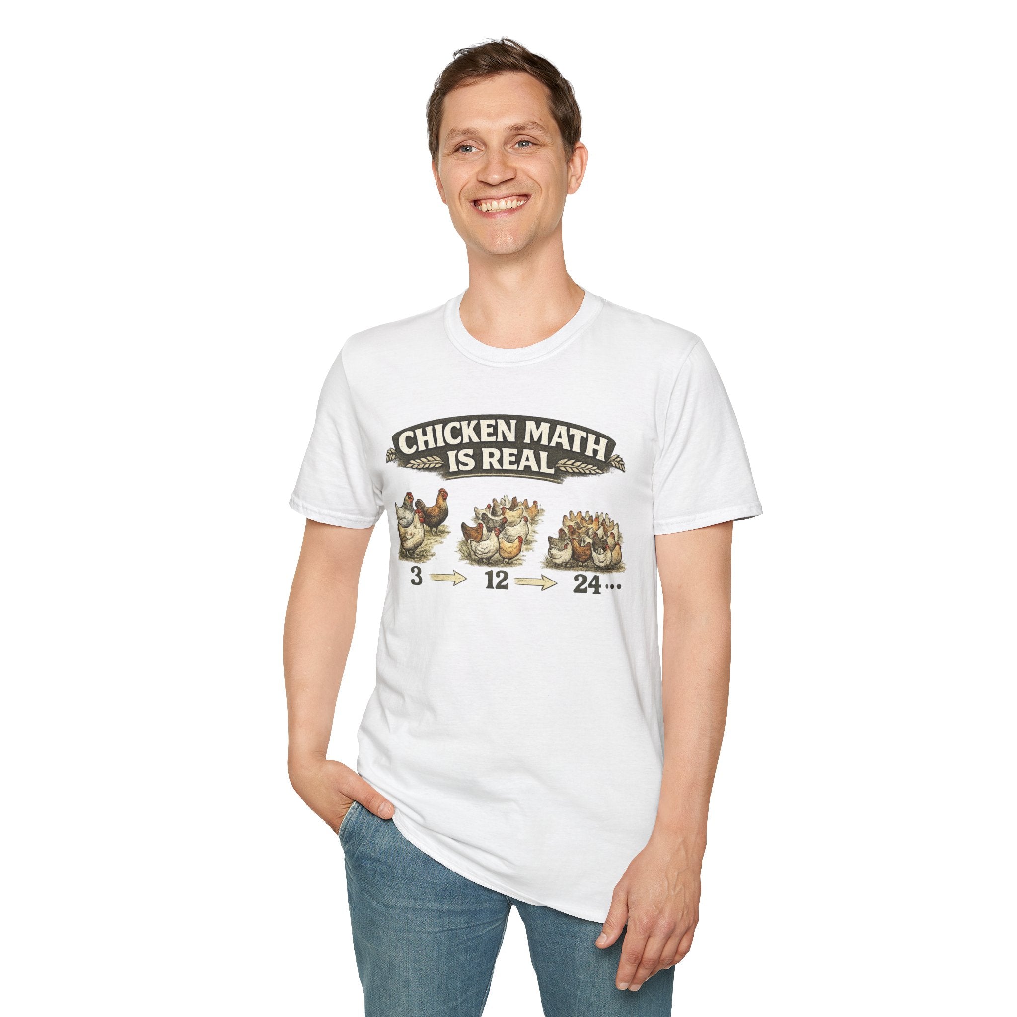 Chicken Math Is Real T-Shirt — Funny Farm Life Tee for Chicken Keepers
