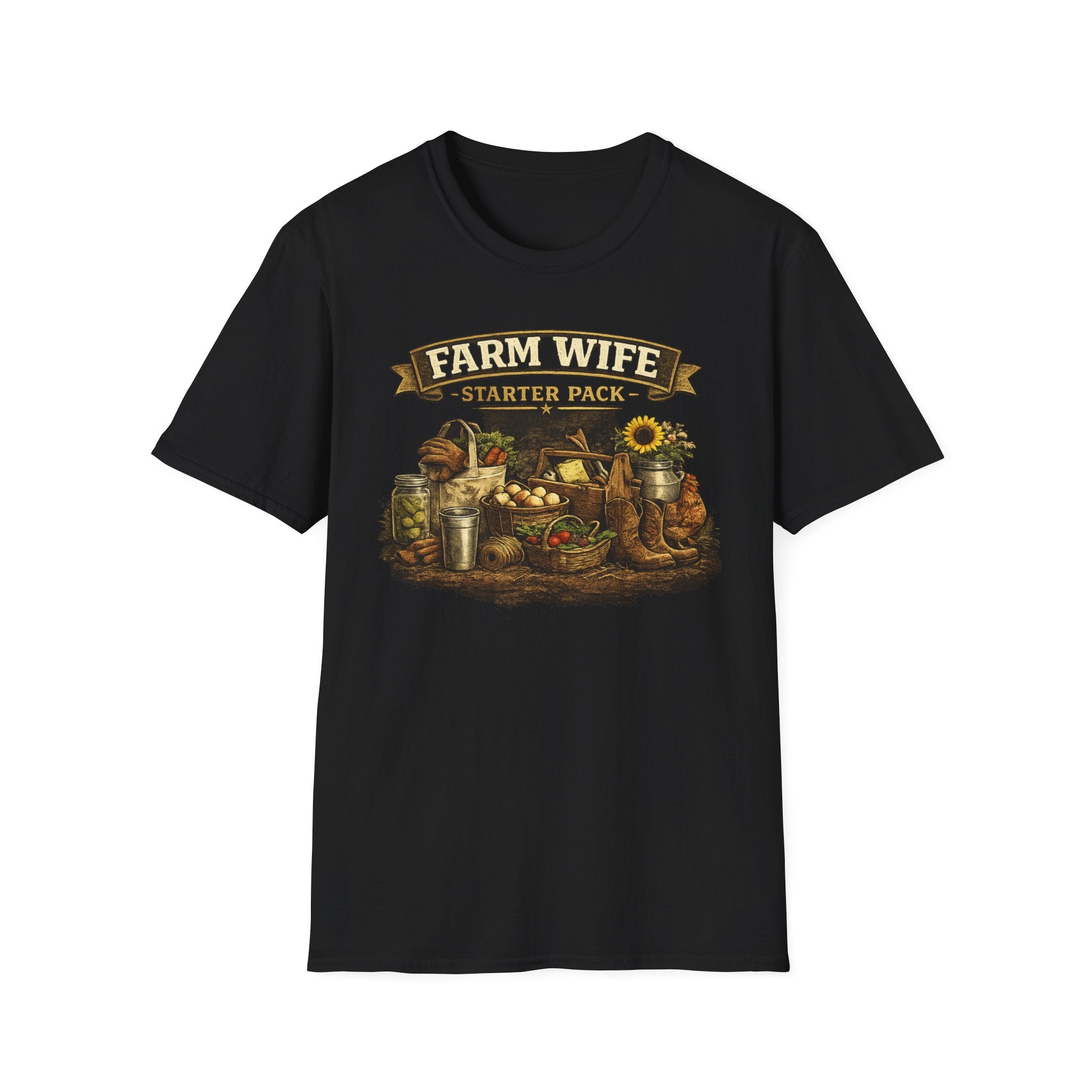 Farm Wife Starter Pack T-Shirt — Rustic Country Farming Tee for Women