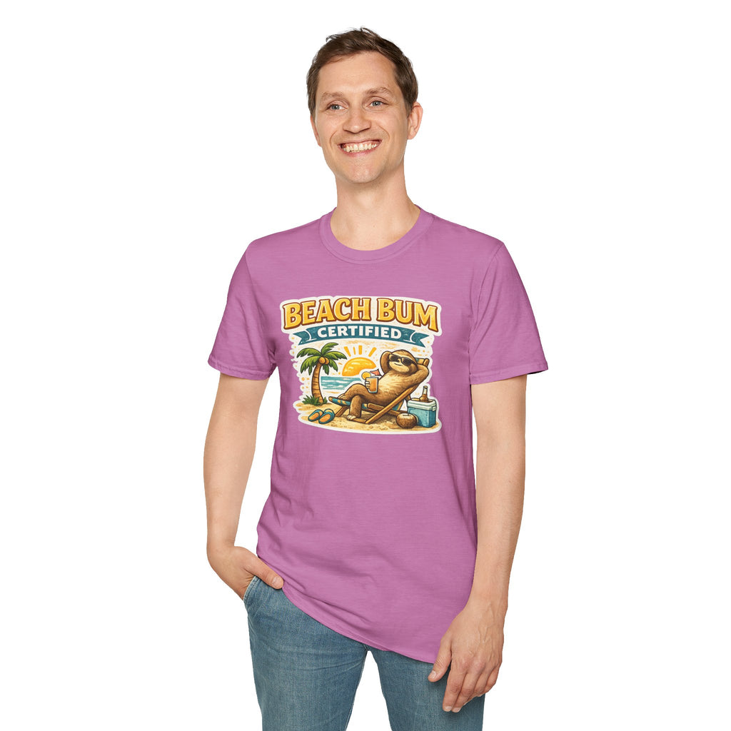 Beach Bum Certified T-Shirt — Retro Tropical Vacation Tee