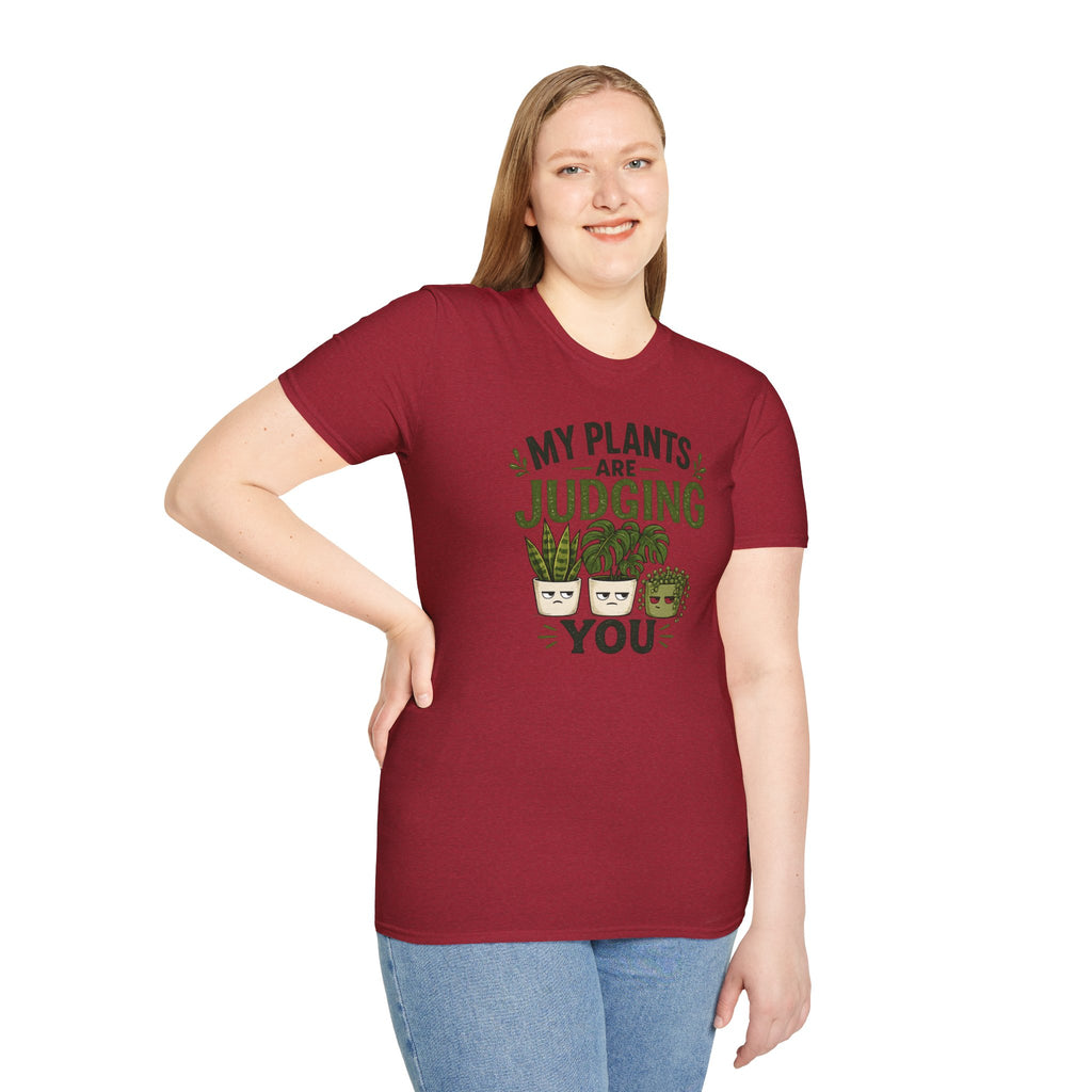 T-Shirt — “My Plants Are Judging You” Plant Lover Graphic Tee