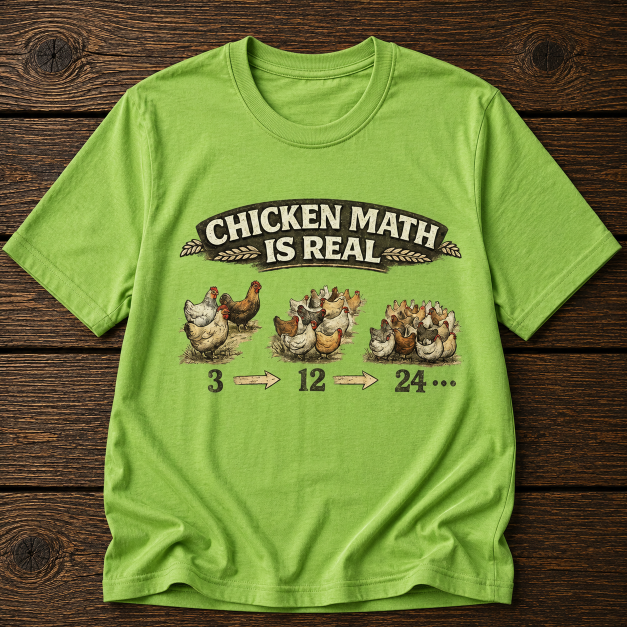 Chicken Math Is Real T-Shirt — Funny Farm Life Tee for Chicken Keepers