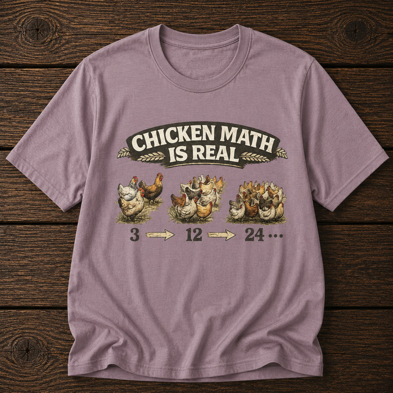 Chicken Math Is Real T-Shirt — Funny Farm Life Tee for Chicken Keepers