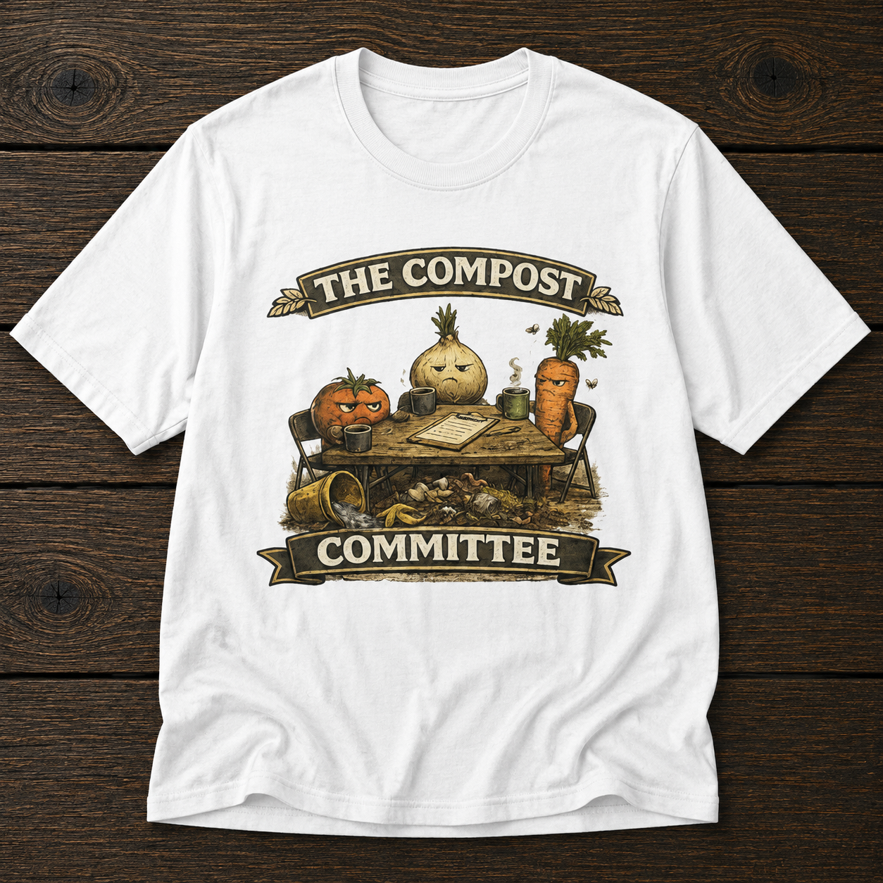The Compost Committee T‑Shirt – Funny Gardening Veggie Compost Shirt