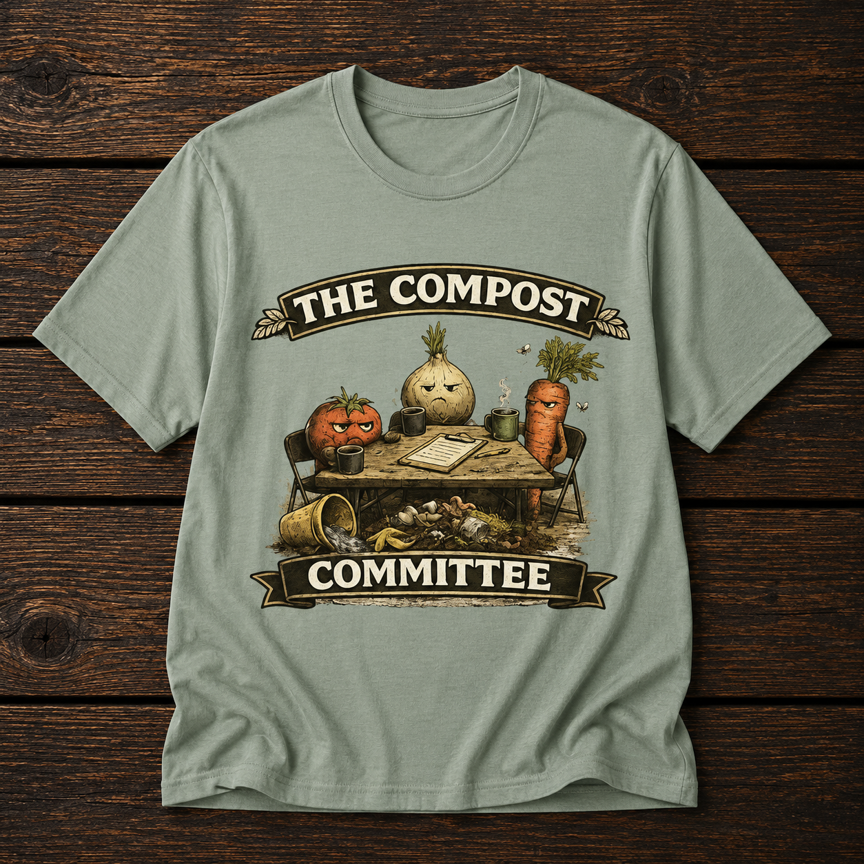 The Compost Committee T‑Shirt – Funny Gardening Veggie Compost Shirt
