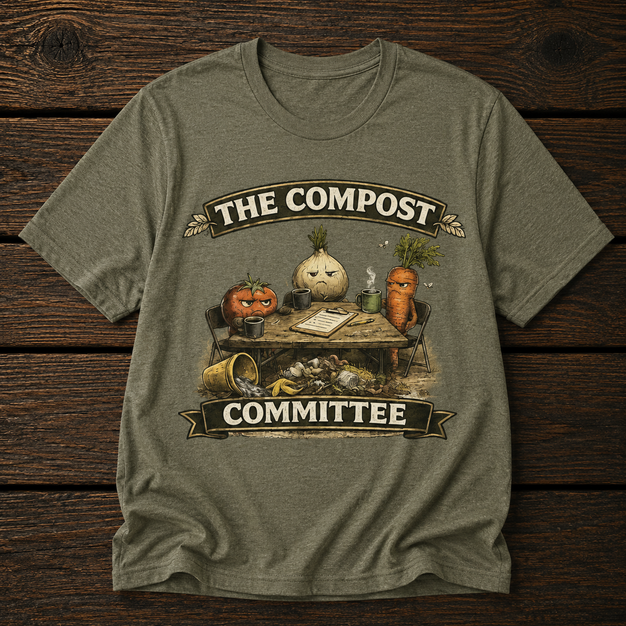 The Compost Committee T‑Shirt – Funny Gardening Veggie Compost Shirt