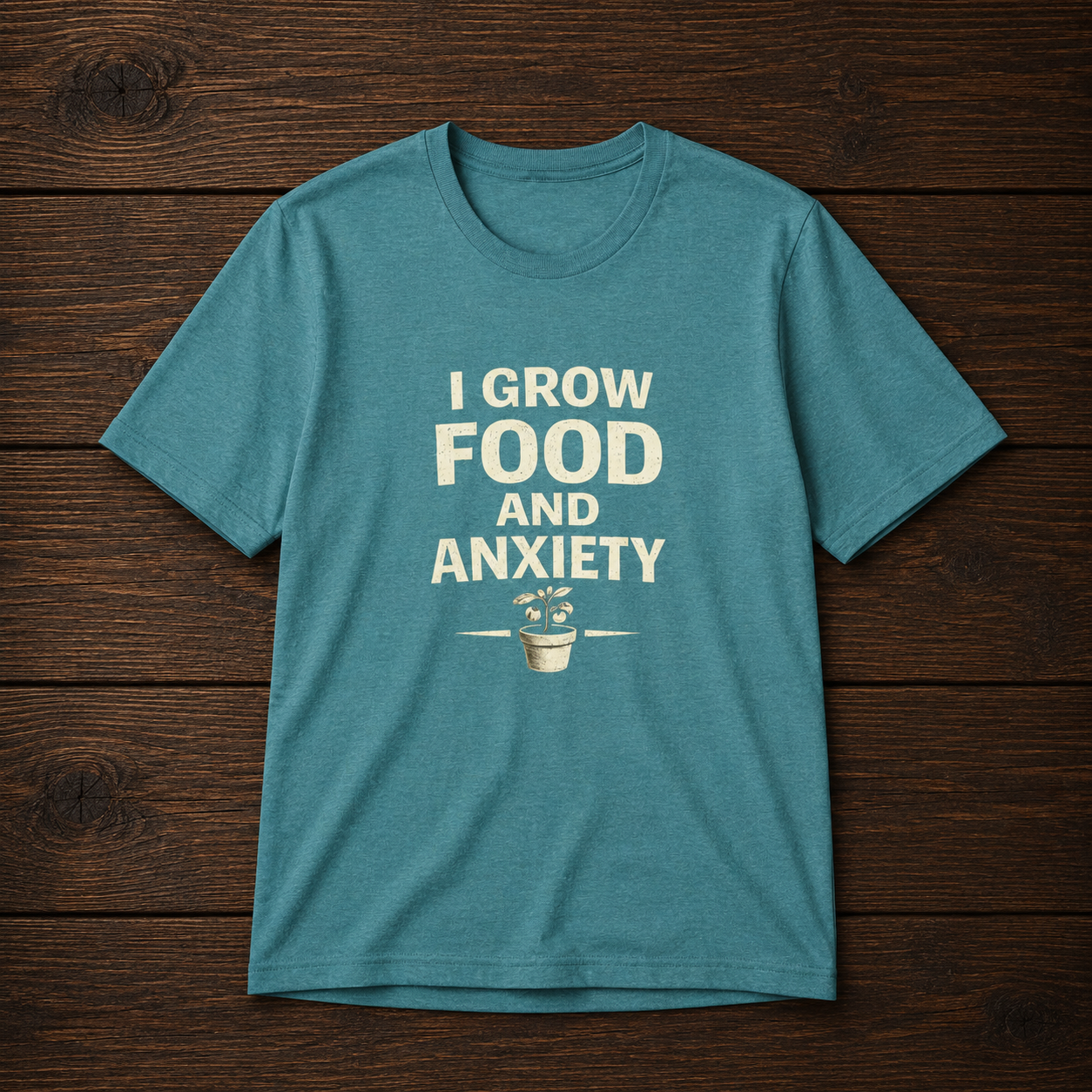 I Grow Food And Anxiety T-Shirt — Funny Gardener Plant Mom Tee